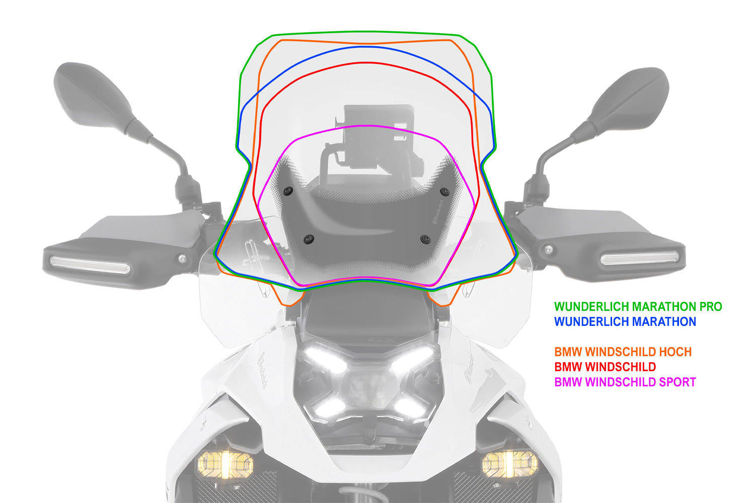 Wunderlich MARATHON windshield R 1300 GS (Adventure) - complete your BMW ✔ Premium components ✔ Integrated design ➜ Order now