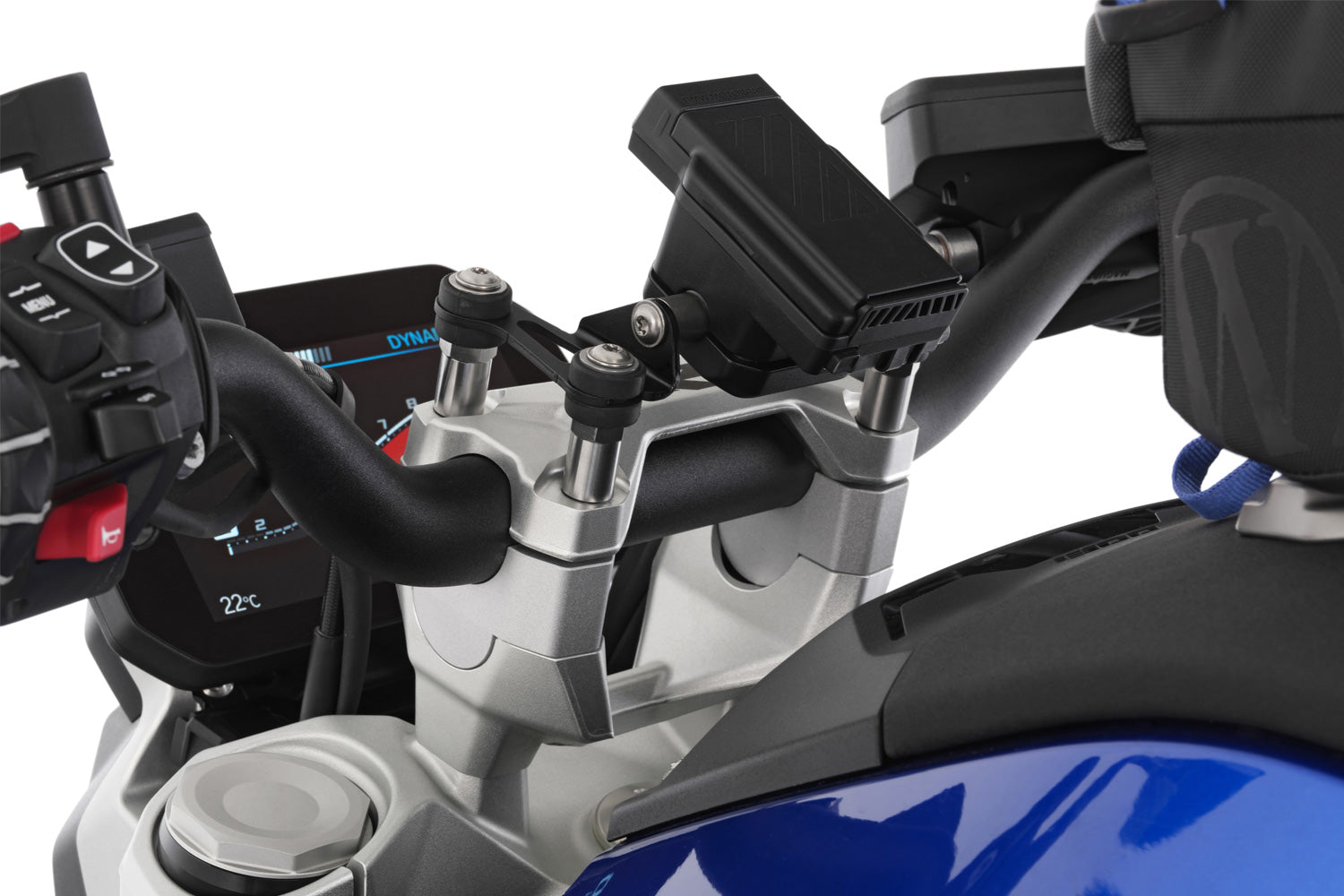 Wunderlich ERGO Handlebar Riser R 1300 R for models with BMW sat nav-15300-100