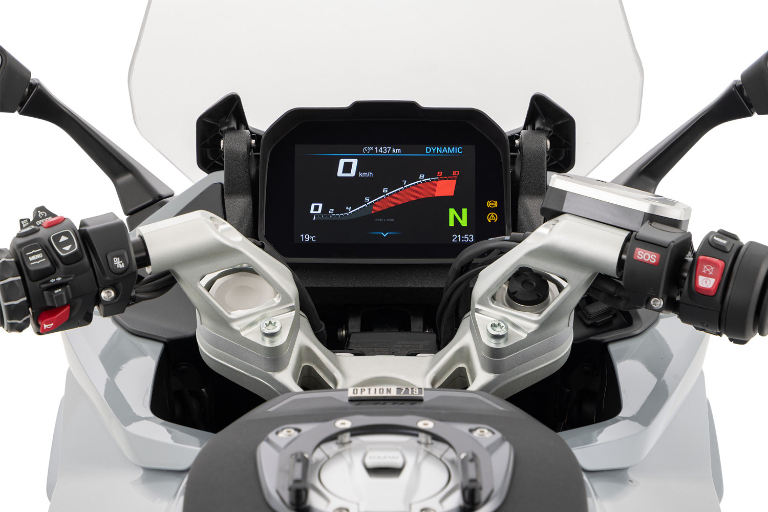 Wunderlich Handlebar Riser ERGO R 1300 RS without original BMW navigation system-15310-010