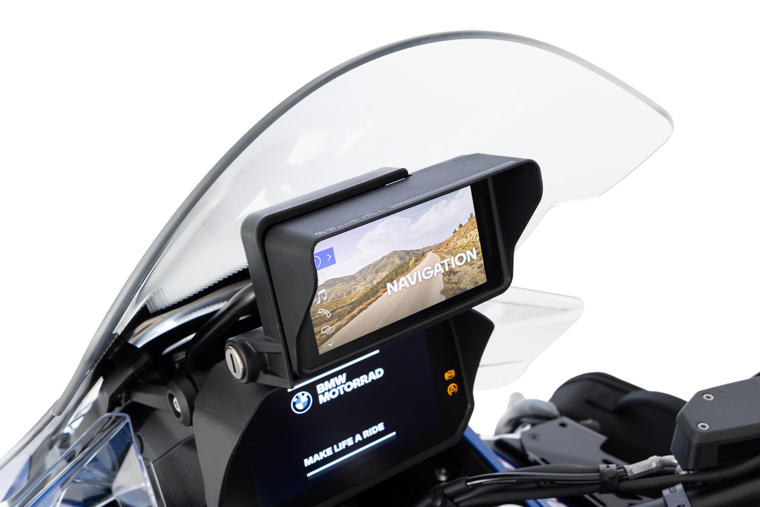 Wunderlich Glare Shield for BMW Navigator ConnectedRide - complete your BMW ✔ Premium components ✔ Integrated design ➜ Order now