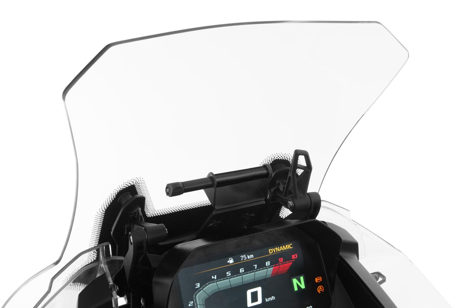 Compatible with almost all current attachment systems for ergonomic positioning of smartphones or navigation devices