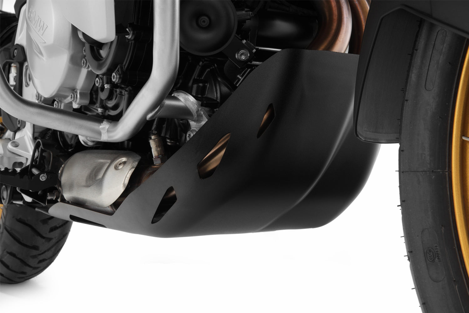 The flawless engine protection in a slim design for the GS protects the engine and manifold from damage