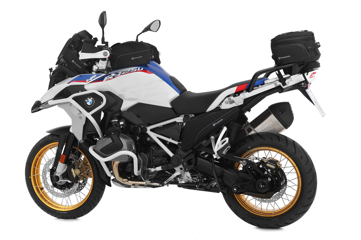 Wunderlich centre stand protection plate for BMW R1200GS LC in black, protects the centre stand even during heavy off-road use.