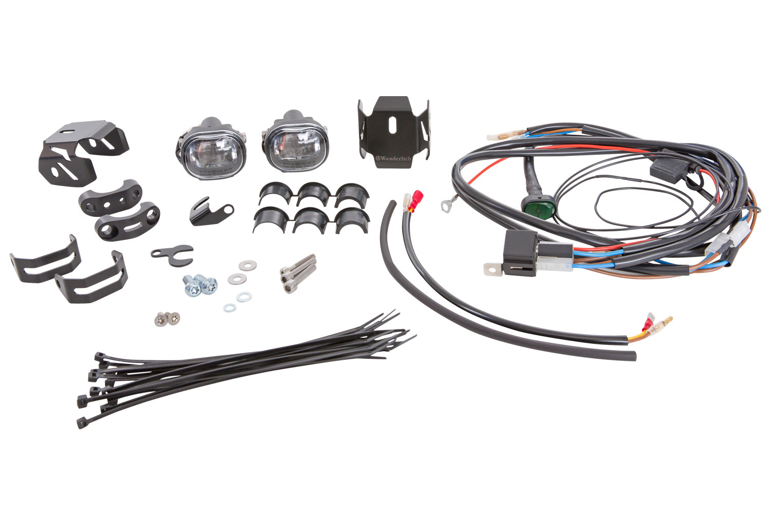 Wunderlich LED auxiliary headlight for protection bar mounting black