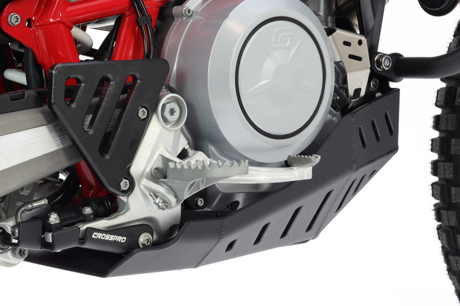 Crosspro - Aluminum Trail Engine Guard For GasGas ES 700, Husqvarna 701 Enduro, KTM 690 Enduro R-Textured Black