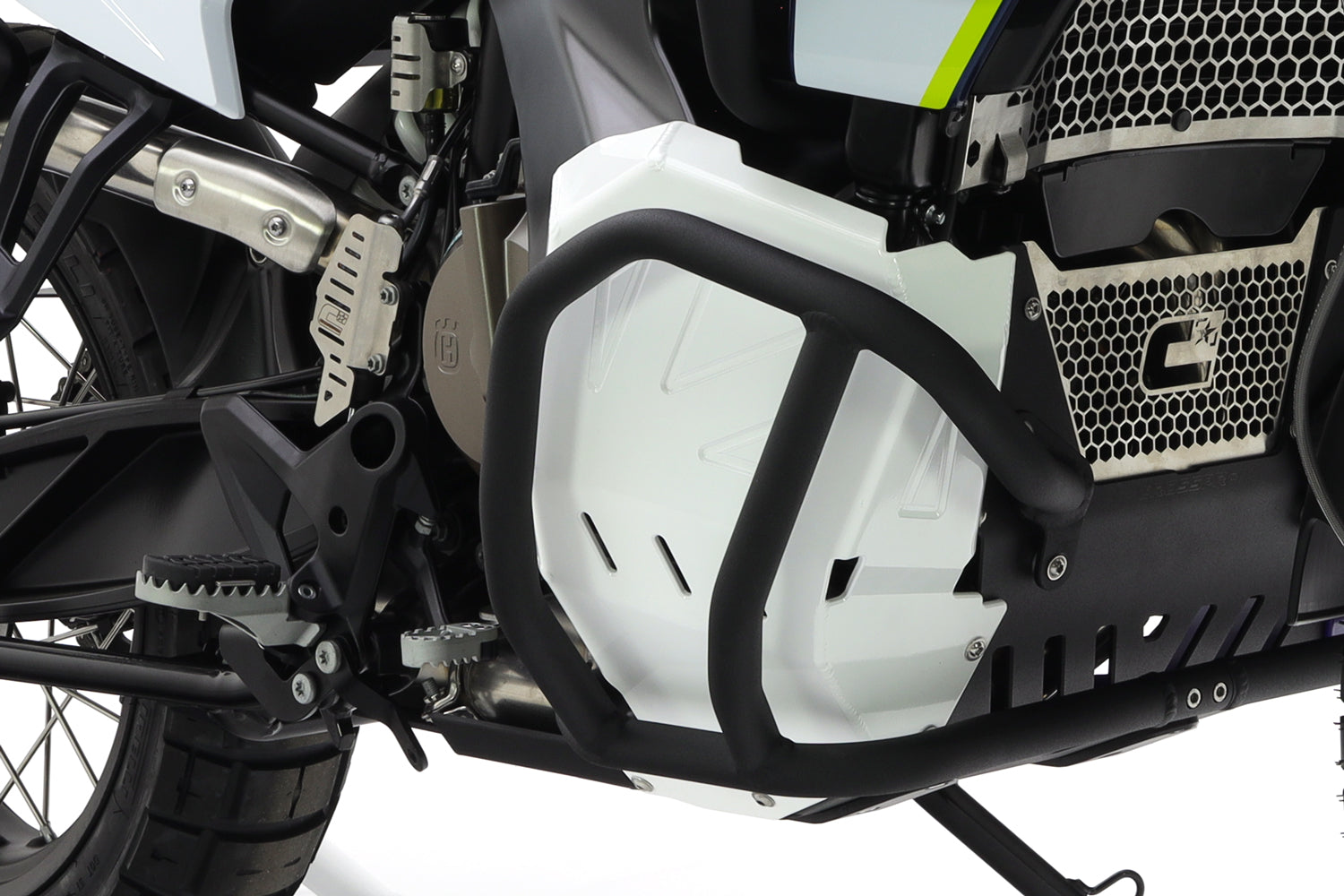 Crosspro - Aluminum Trail Engine Guard For Husqvarna Norden 901 Expedition-Center Textured Black/Side White