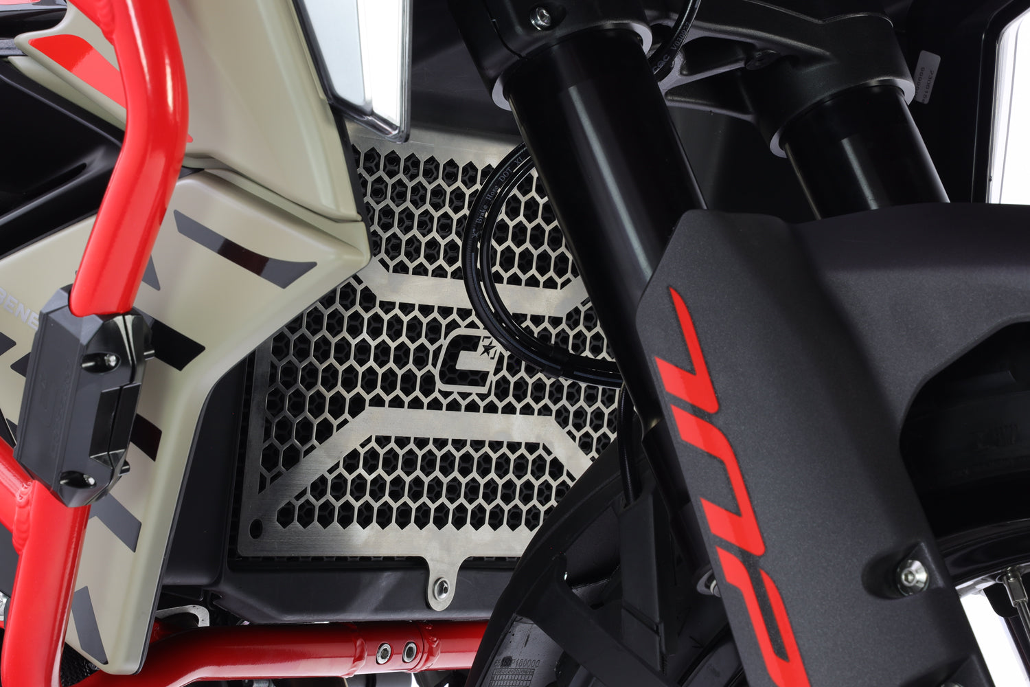 Crosspro - Front Radiator Guard For Benelli TRK 702 X-Brushed stainless steel