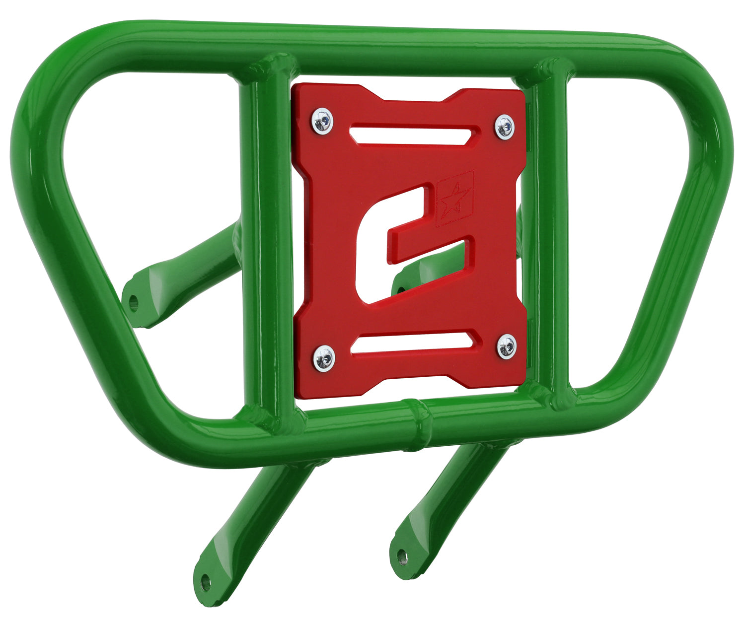 Crosspro - Front Bumper CR01 For Suzuki LT-R 450-Green Tube / Red Plate