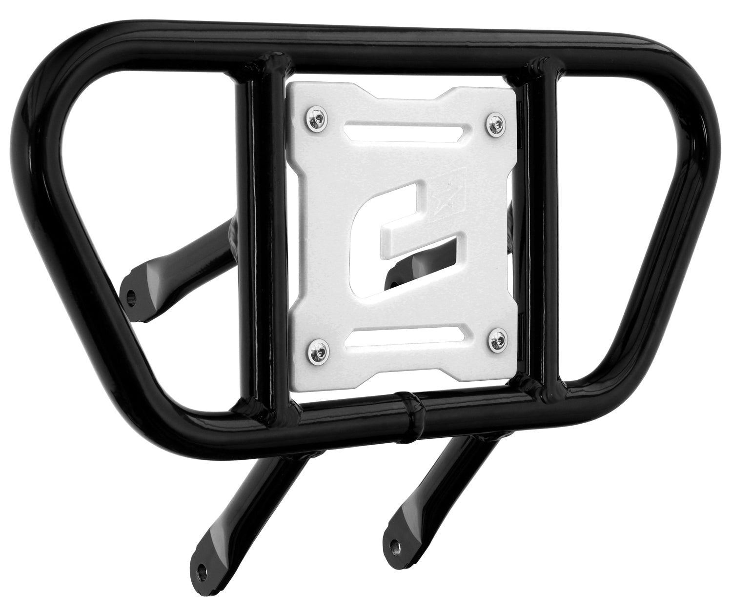 Crosspro - Front Bumper CR01 For Suzuki LT-R 450-Black Tube / White Plate