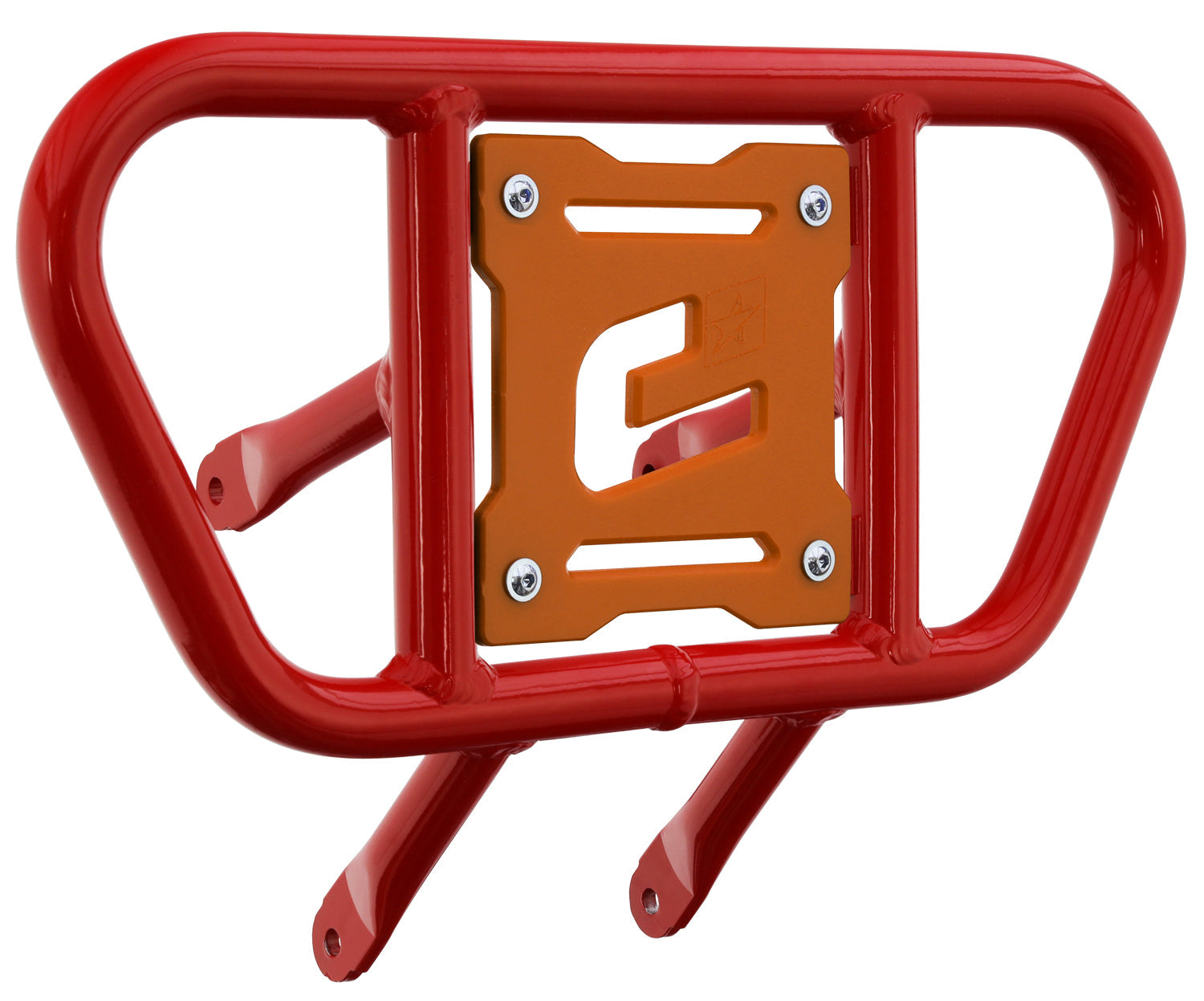 Crosspro - Front Bumper CR01 For Suzuki LT-R 450-Red Tube / Orange Plate