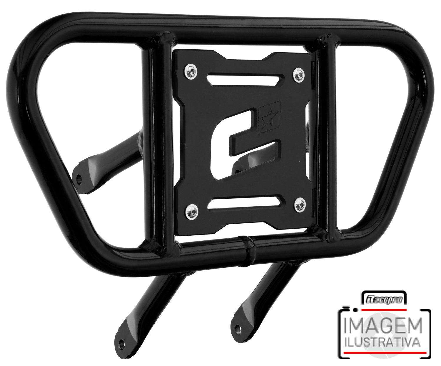Crosspro - Front Bumper CR01 For 450 XC (ATV), 525 XC (ATV), KTM 450 SX (ATV), 505 SX (ATV)-Black Tube / Black Plate
