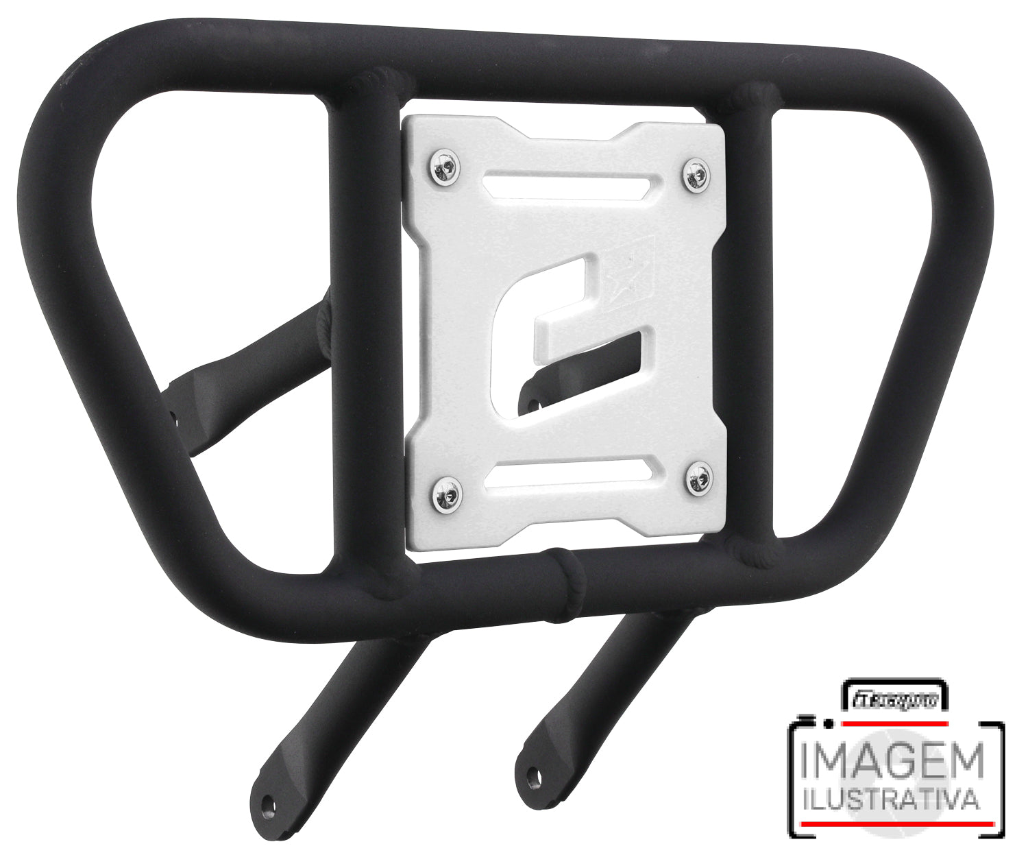 Crosspro - Front Bumper CR01 For Can Am (BRP) DS 450-Textured Black Tube / White Plate