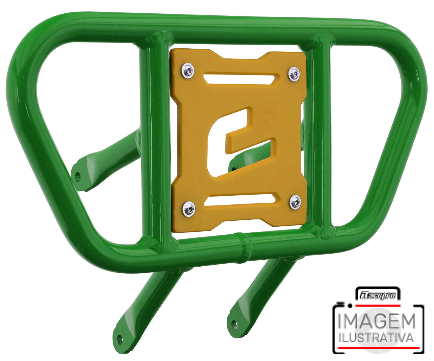 Crosspro - Front Bumper CR01 For Yamaha YFZ 450-Green Tube / Yellow Plate