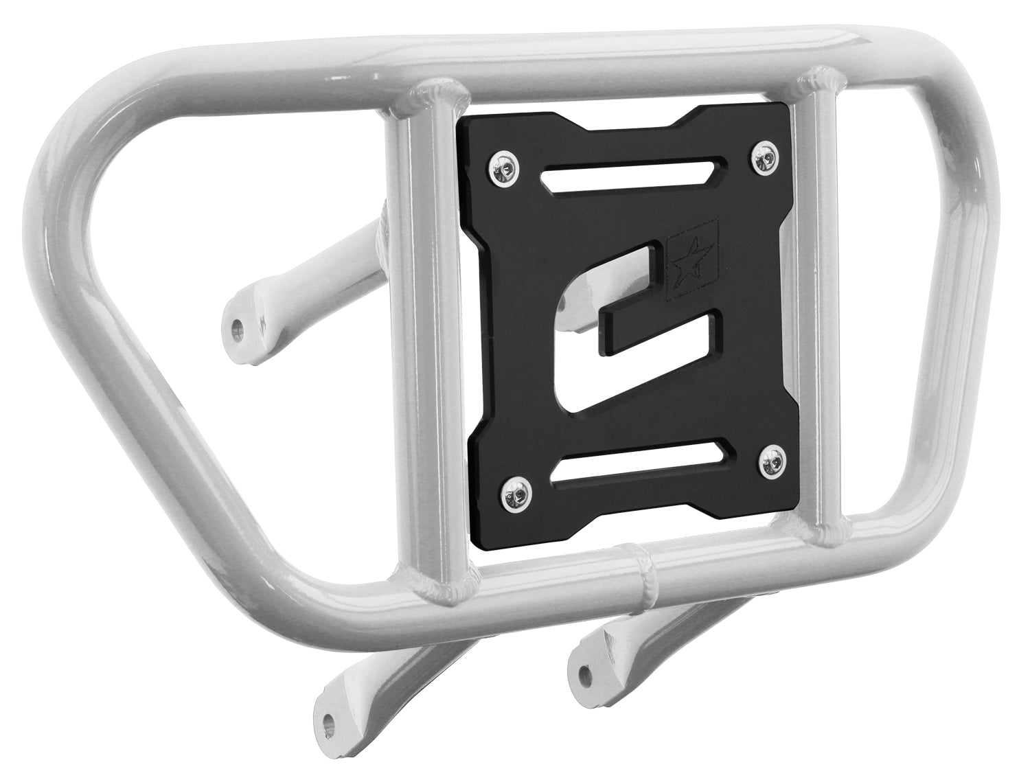 Crosspro - Front Bumper CR02 For Suzuki LT-R 450-White Tube / Black Plate