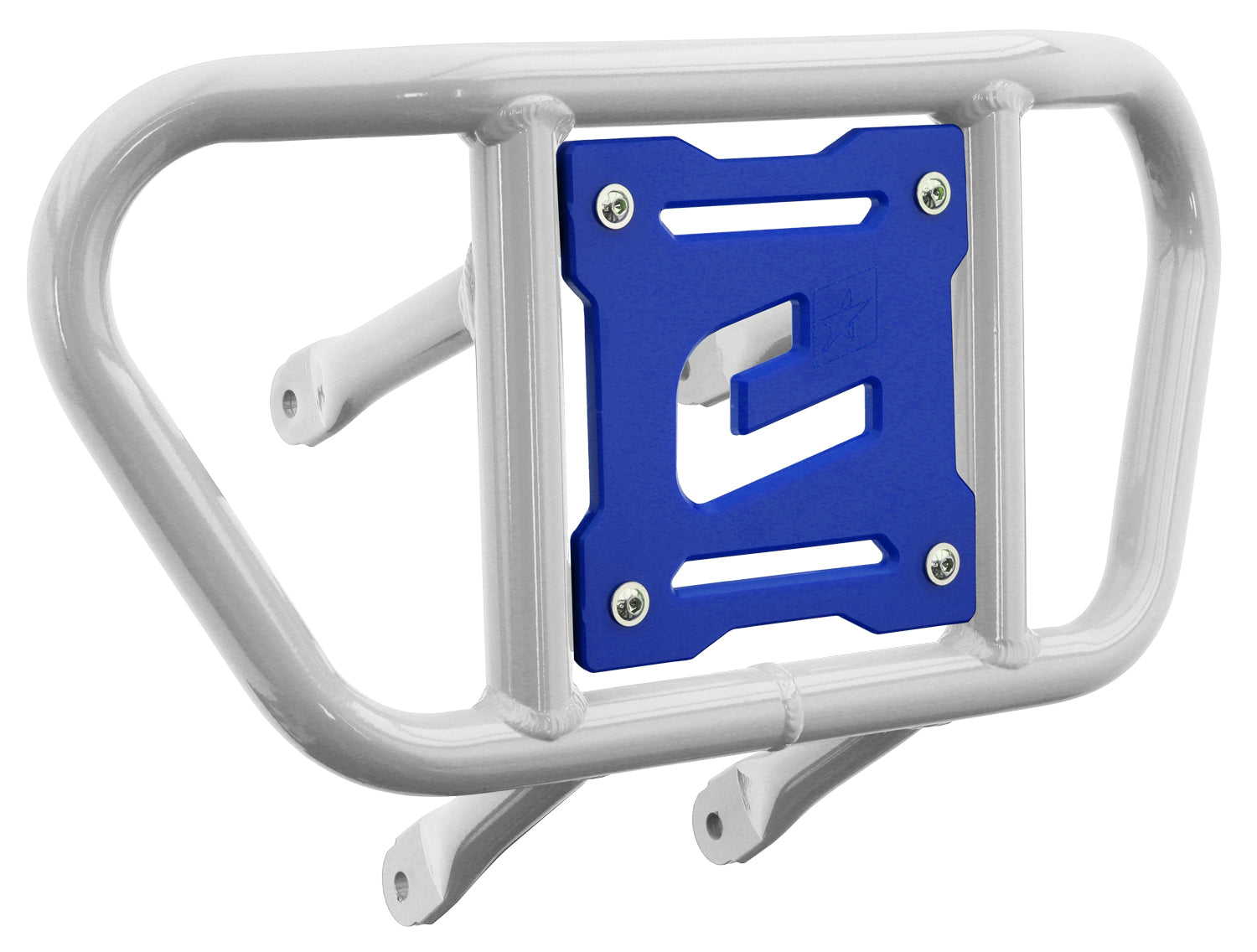 Crosspro - Front Bumper CR02 For Suzuki LT-R 450-White Tube / Blue Plate