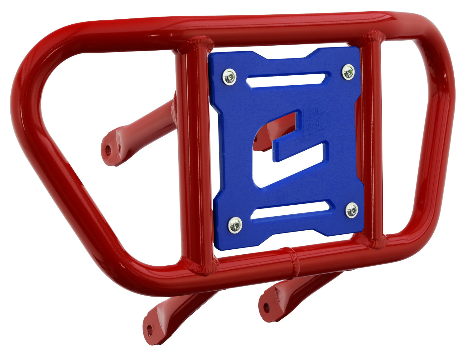 Crosspro - Front Bumper CR02 For Suzuki LT-R 450-Red Tube / Blue Plate