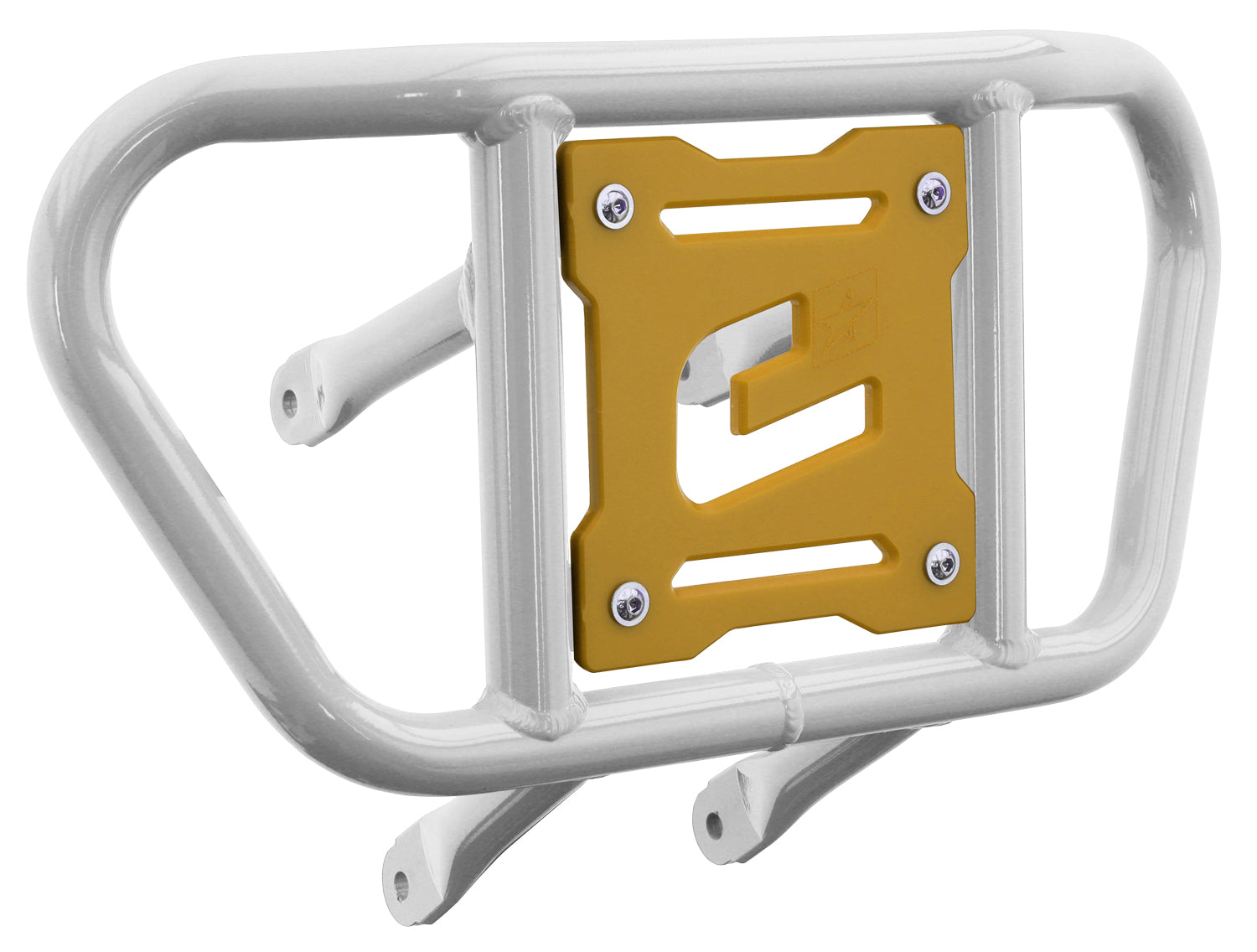 Crosspro - Front Bumper CR02 For Suzuki LT-R 450-White Tube / Yellow Plate