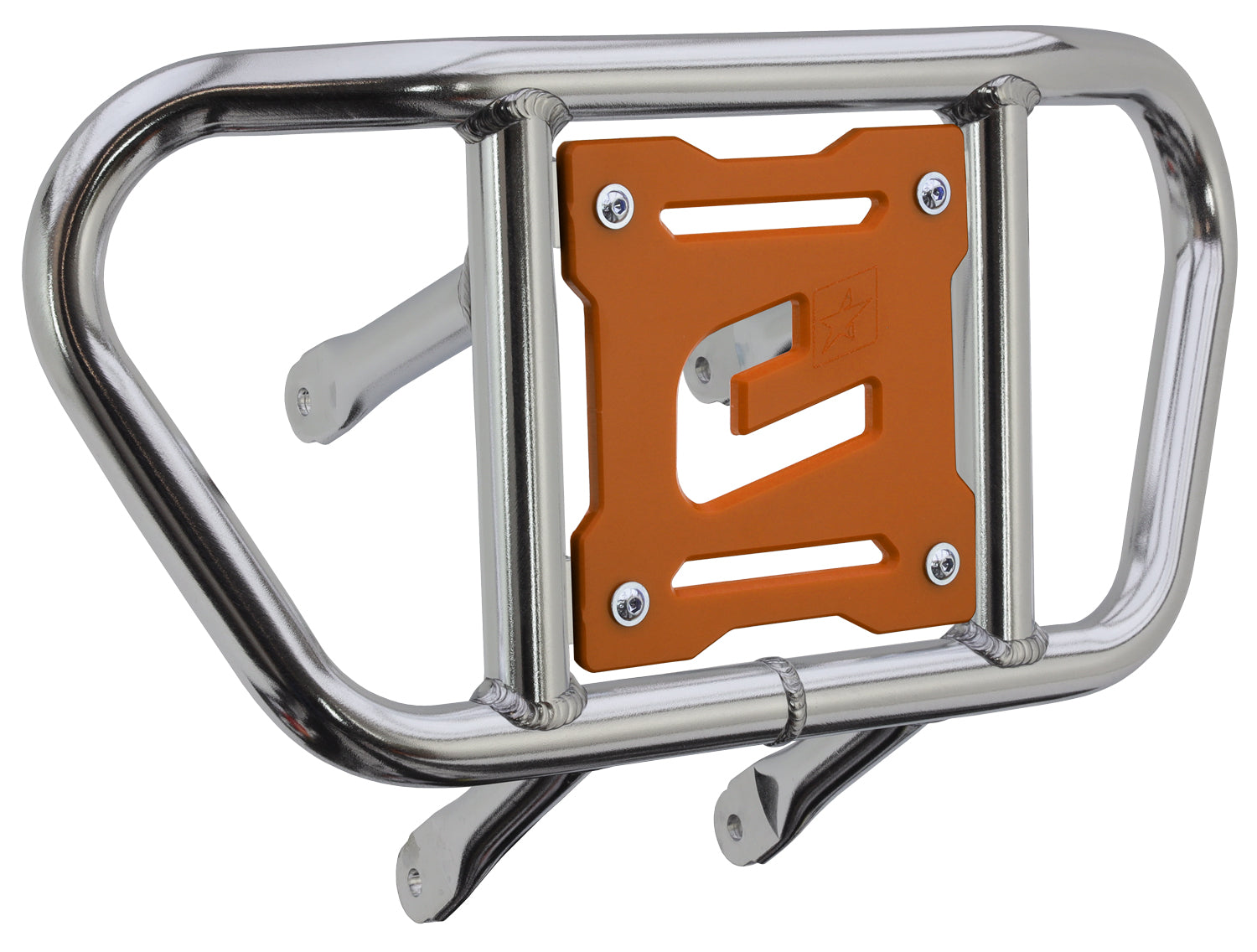 Crosspro - Front Bumper CR02 For Suzuki LT-R 450-Polish Tubo / Orange Plate