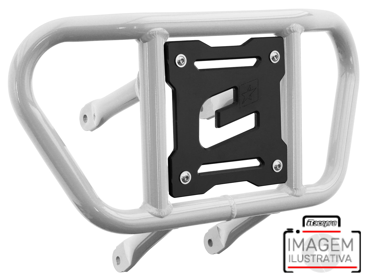 Crosspro - Front Bumper CR02 For Can Am (BRP) DS 450-White Tube / Black Plate