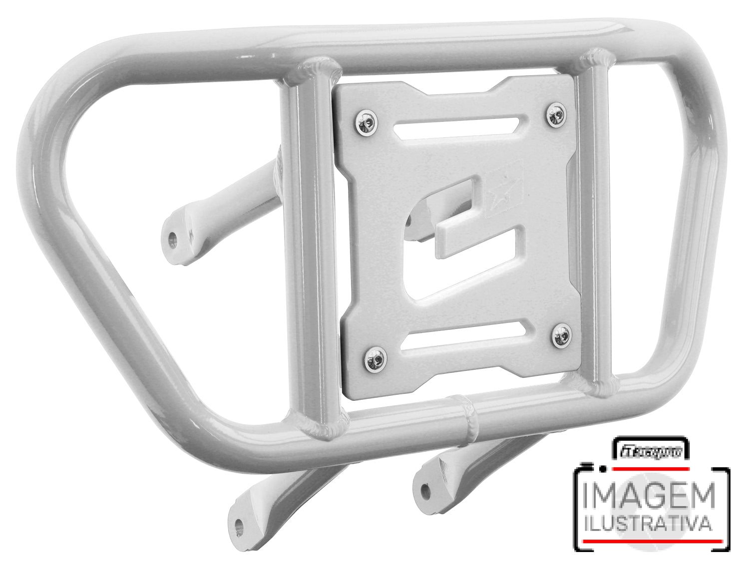 Crosspro - Front Bumper CR02 For Yamaha YFZ 450R-White Tube / White Plate
