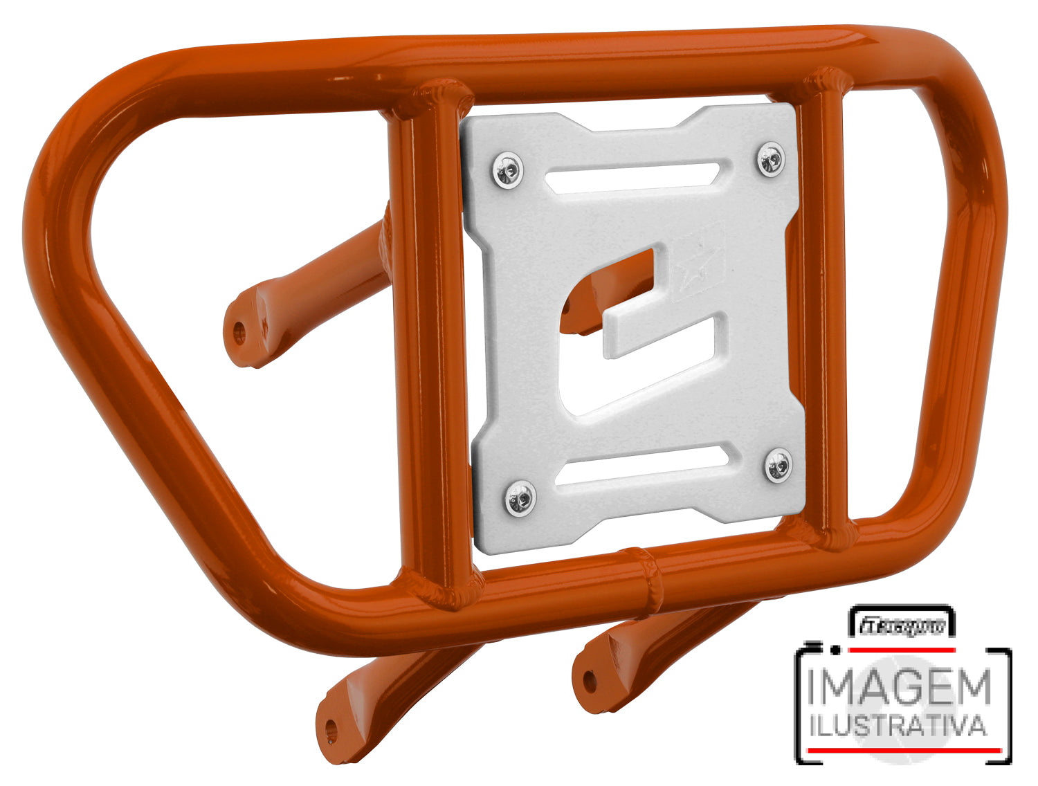 Crosspro - Front Bumper CR02 For Yamaha YFZ 450R-Orange Tube / White Plate