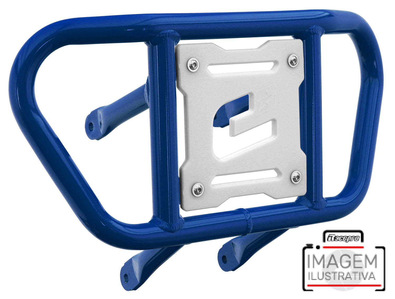 Crosspro - Front Bumper CR02 For Yamaha YFZ 450R-Blue Tube / White Plate
