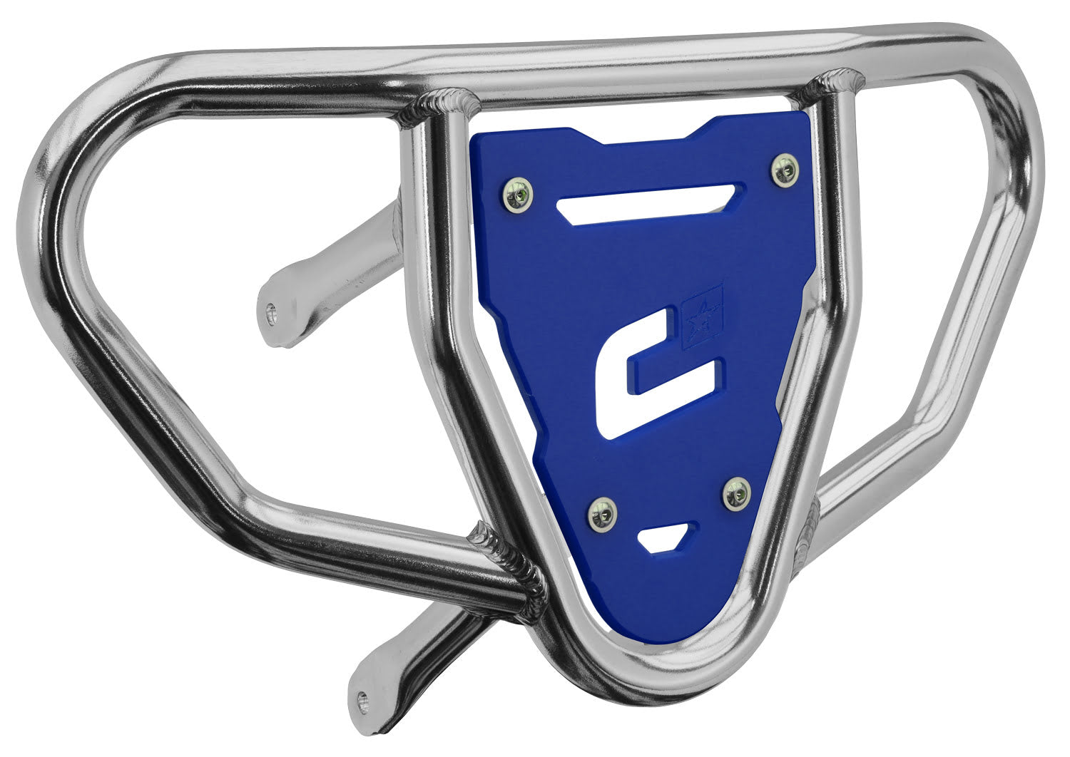 Crosspro - Front Bumper CR03 For Suzuki LT-R 450-Polish Tubo / Blue Plate