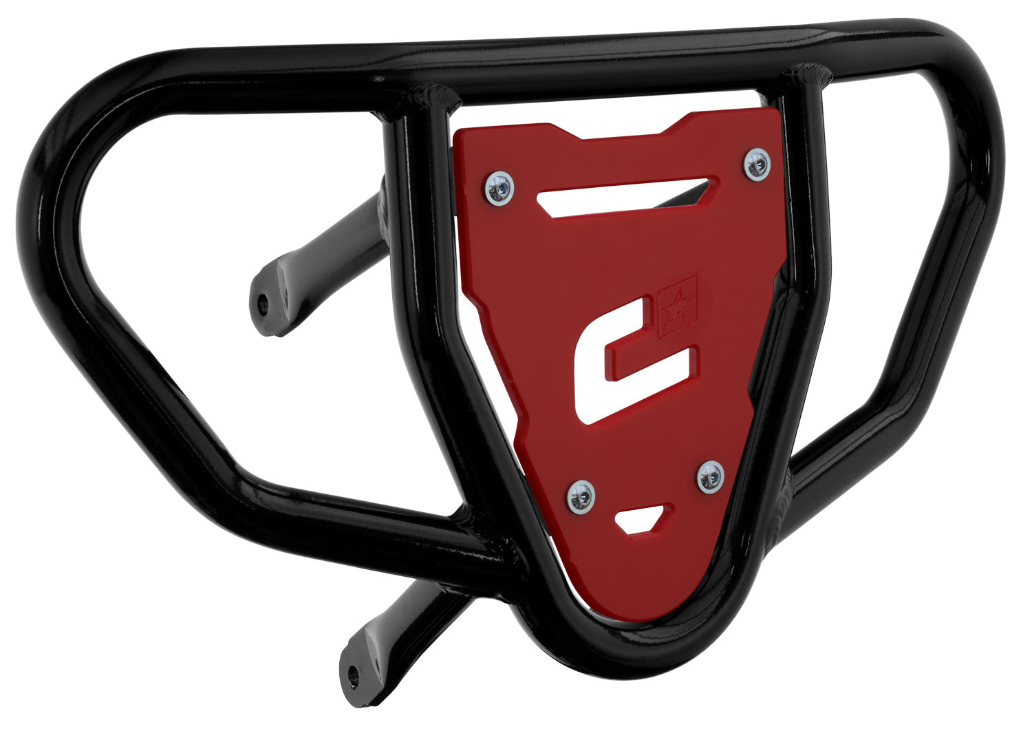 Crosspro - Front Bumper CR03 For Suzuki LT-R 450-Black Tube / Red Plate