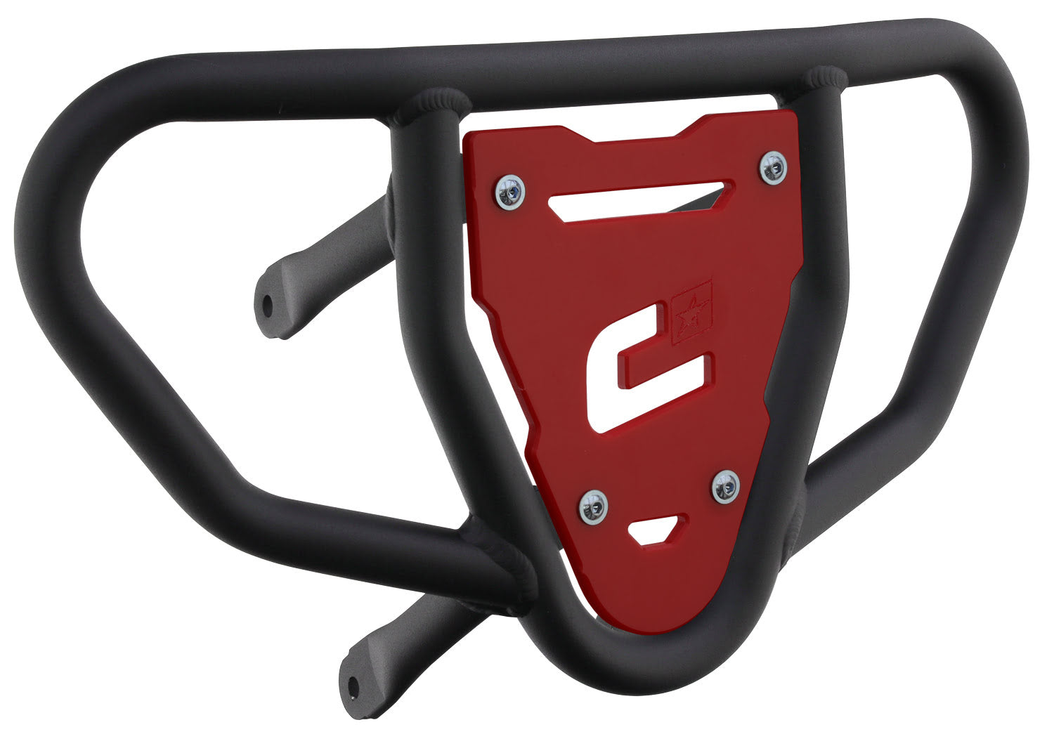 Crosspro - Front Bumper CR03 For Suzuki LT-R 450-Textured Black Tube / Red Plate