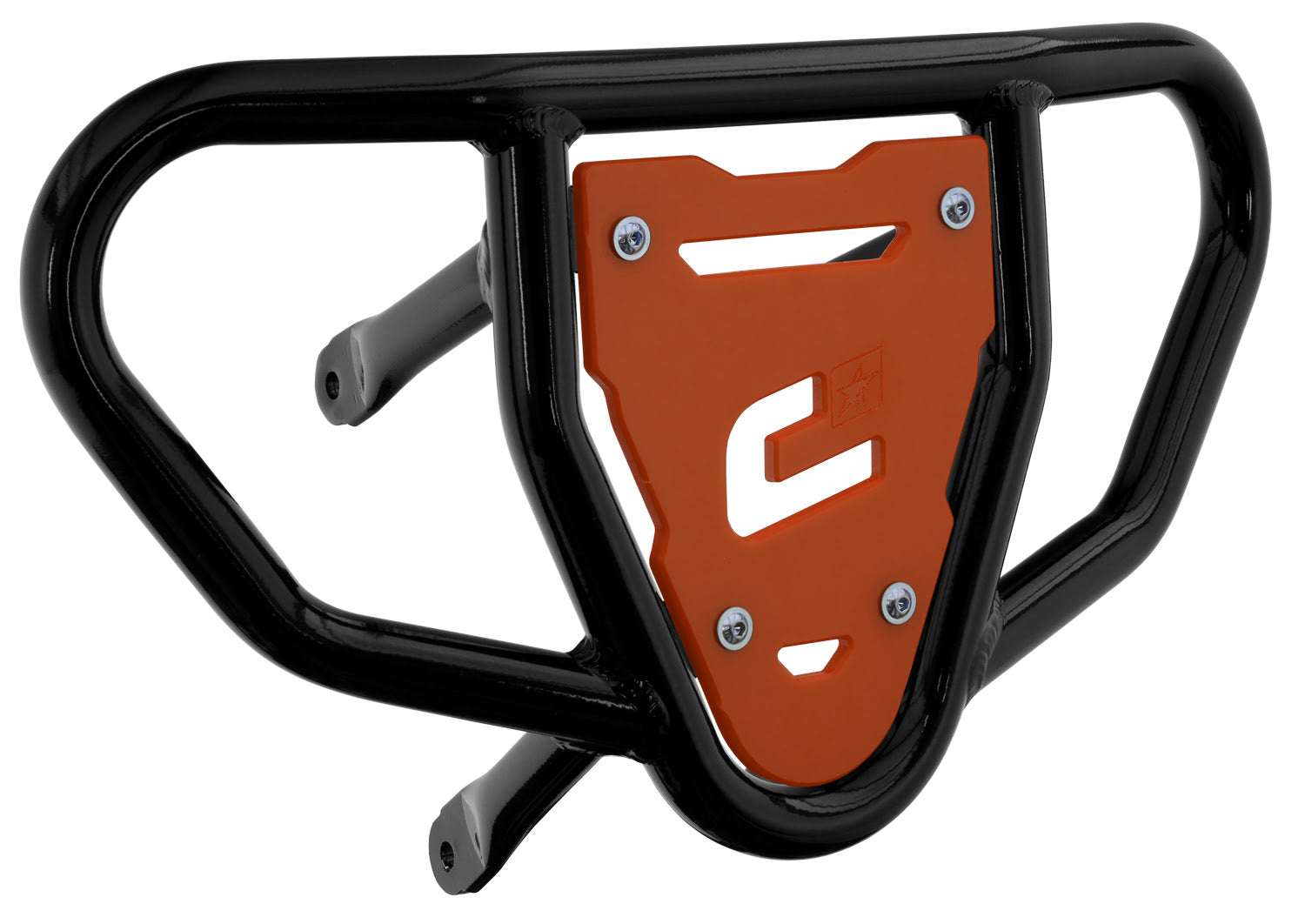 Crosspro - Front Bumper CR03 For Suzuki LT-R 450-Black Tube / Orange Plate