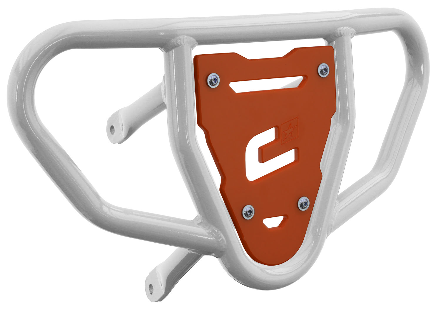 Crosspro - Front Bumper CR03 For Suzuki LT-R 450-White Tube / Orange Plate