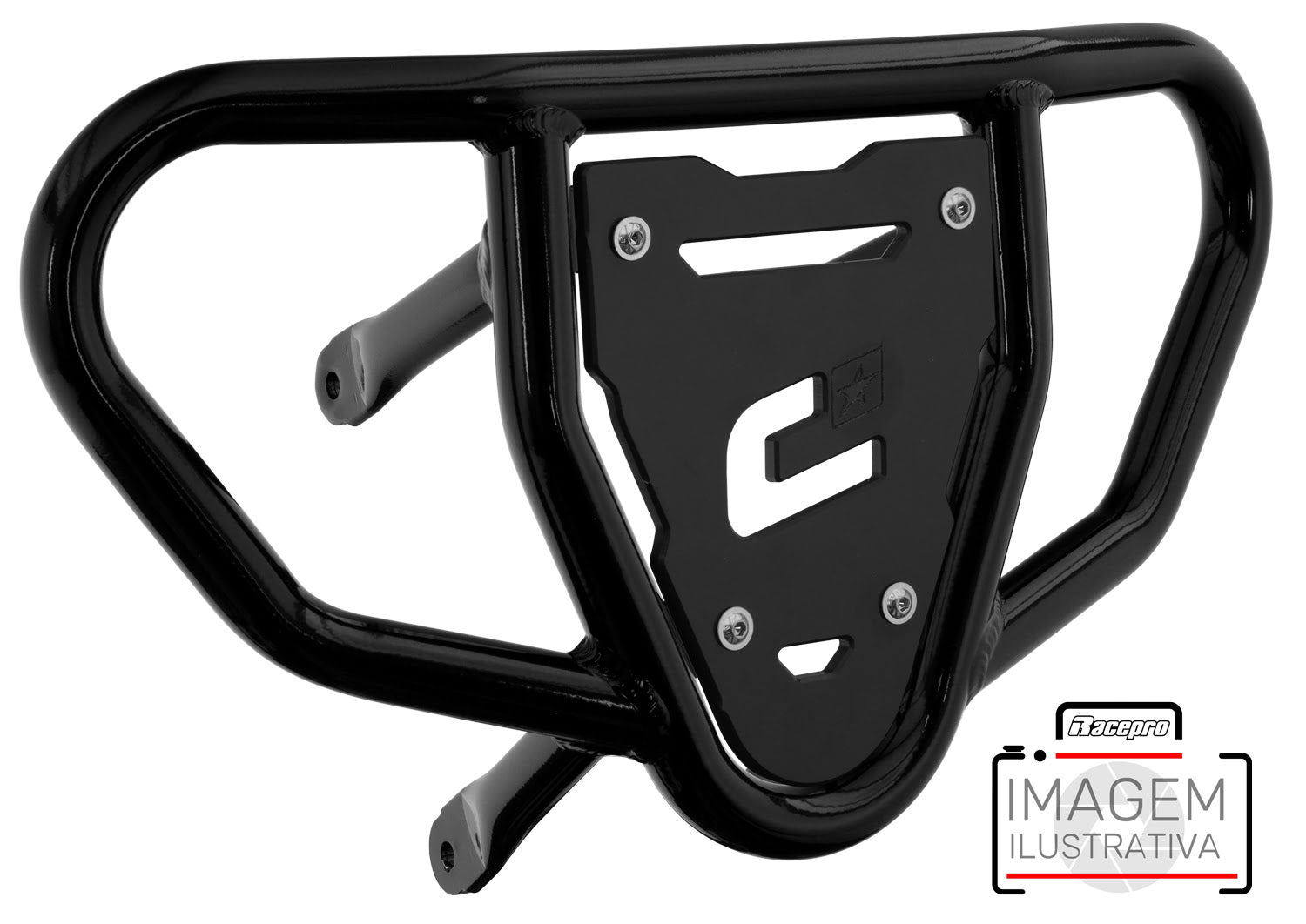 Crosspro - Front Bumper CR03 For Can Am (BRP) DS 450-Black Tube / Black Plate