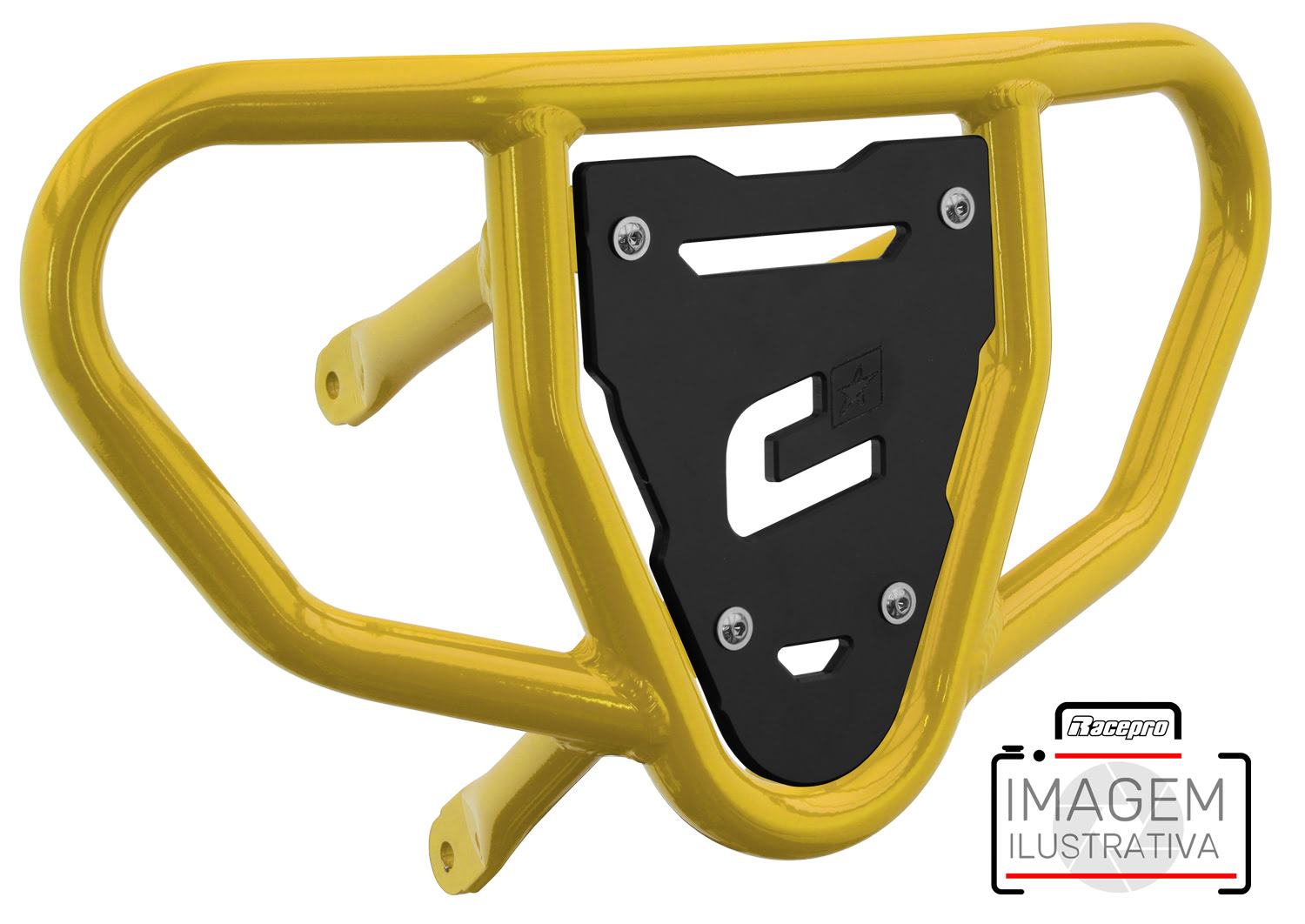 Crosspro - Front Bumper CR03 For Yamaha YFZ 450R-Yellow Tube / Black Plate