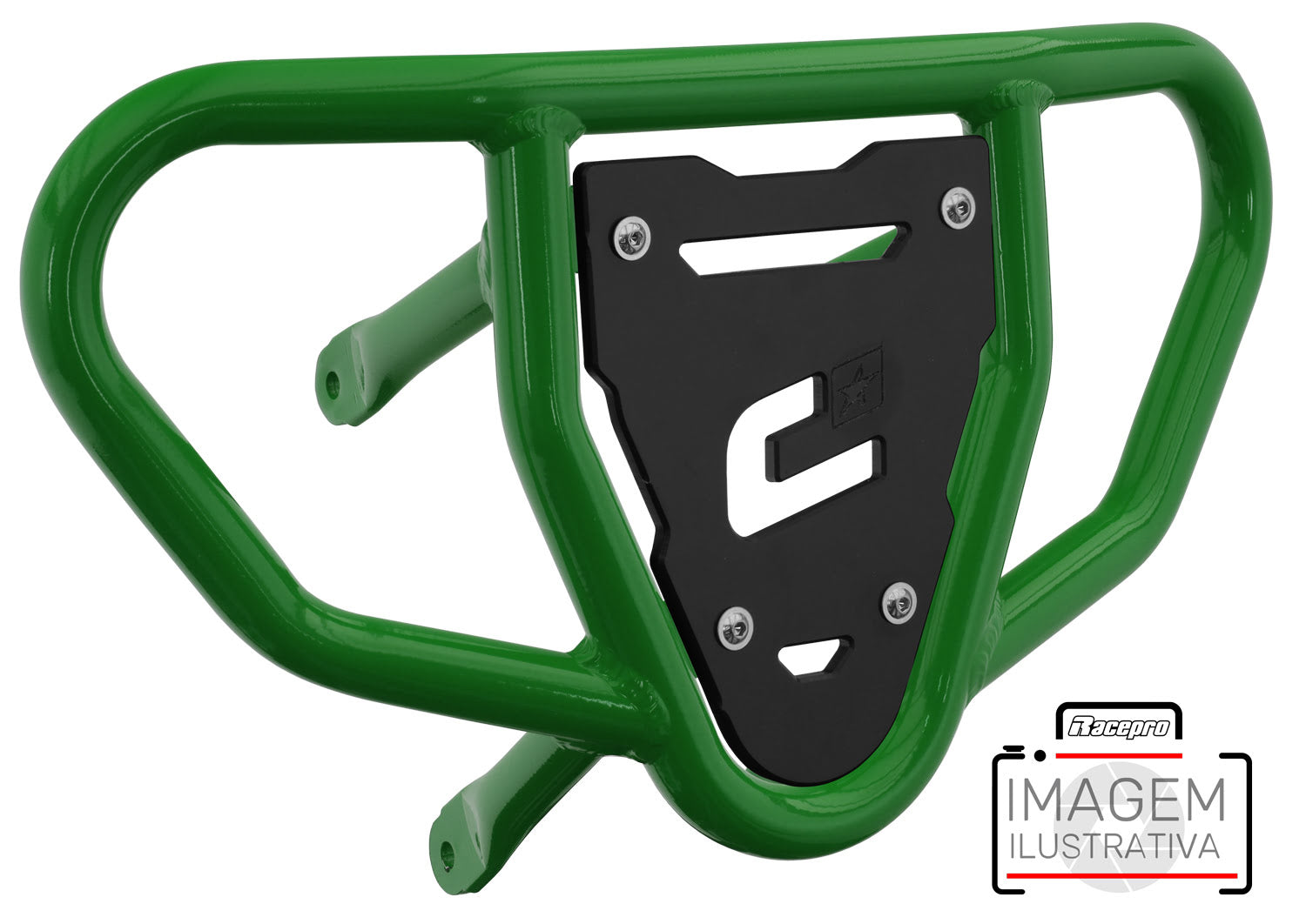 Crosspro - Front Bumper CR03 For Yamaha YFZ 450R-Green Tube / Black Plate