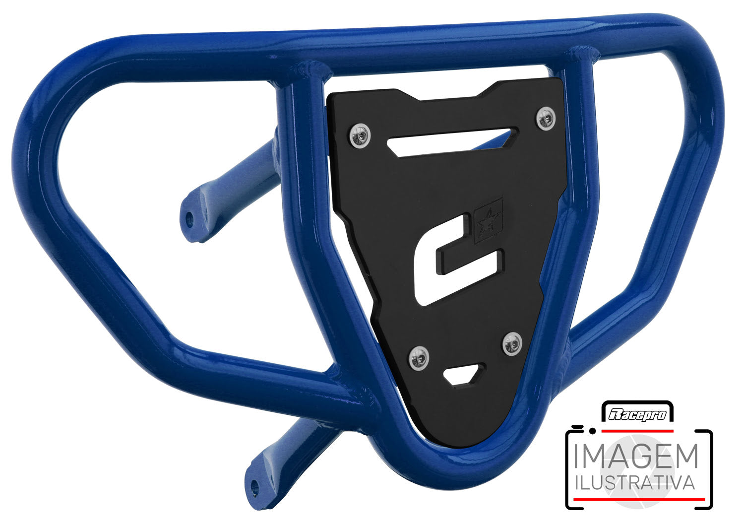 Crosspro - Front Bumper CR03 For Kawasaki KFX 450R-Blue Tube / Black Plate