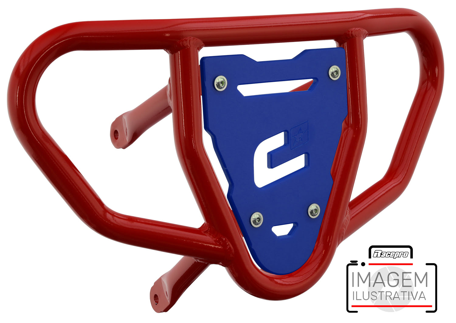 Crosspro - Front Bumper CR03 For Yamaha YFZ 450R-Red Tube / Blue Plate