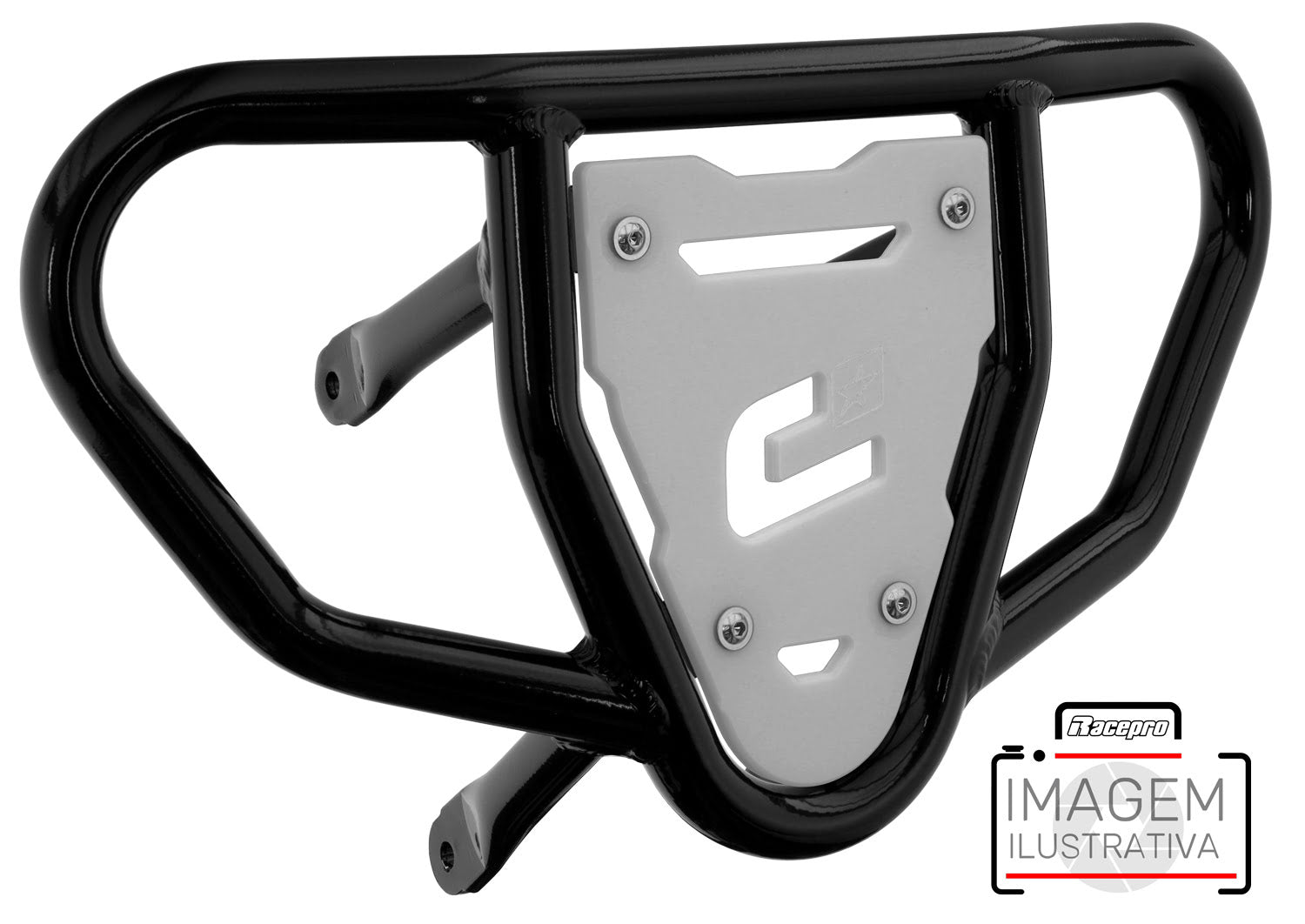 Crosspro - Front Bumper CR03 For Can Am (BRP) DS 450-Black Tube / White Plate