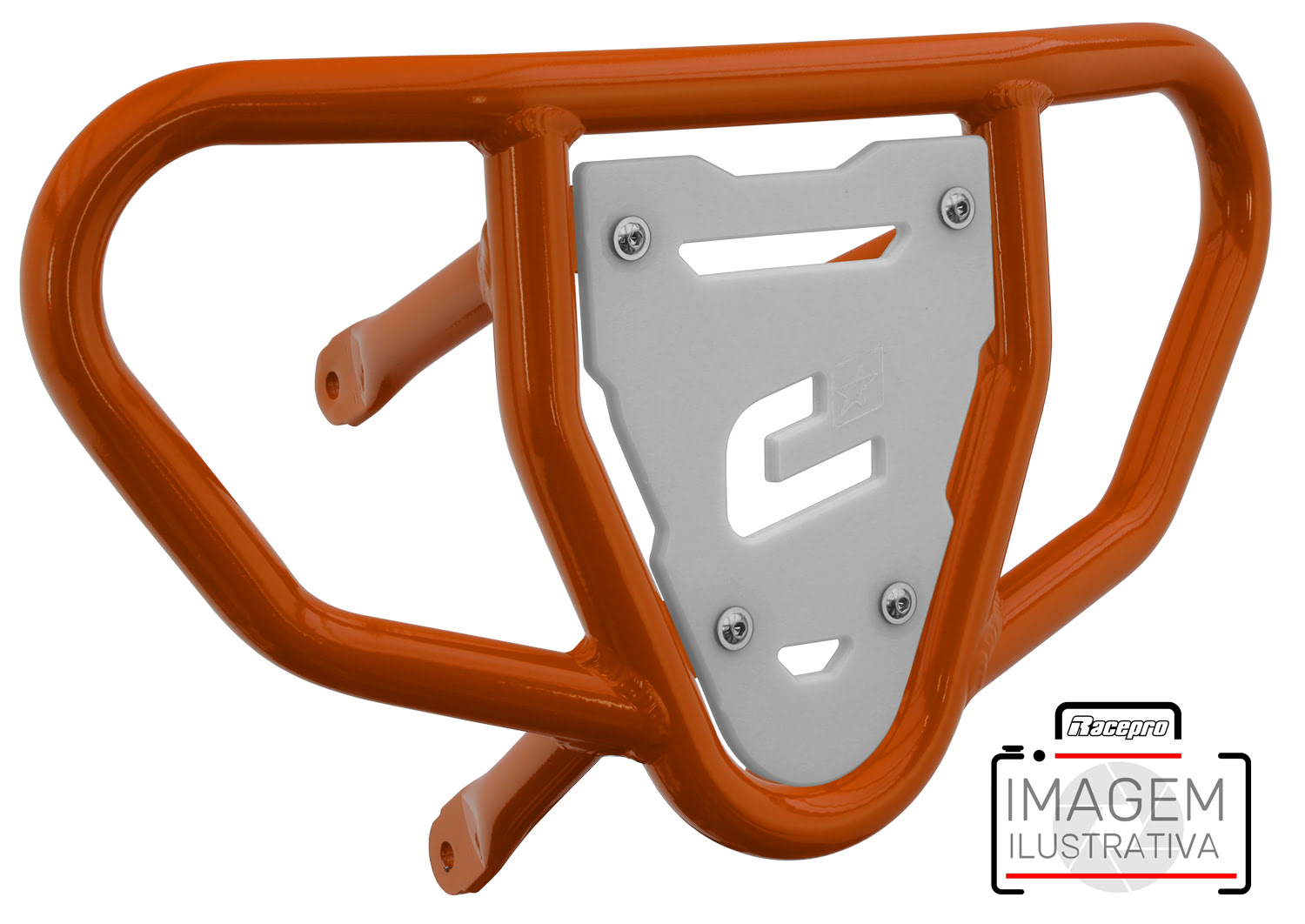 Crosspro - Front Bumper CR03 For Yamaha YFZ 450R-Orange Tube / White Plate