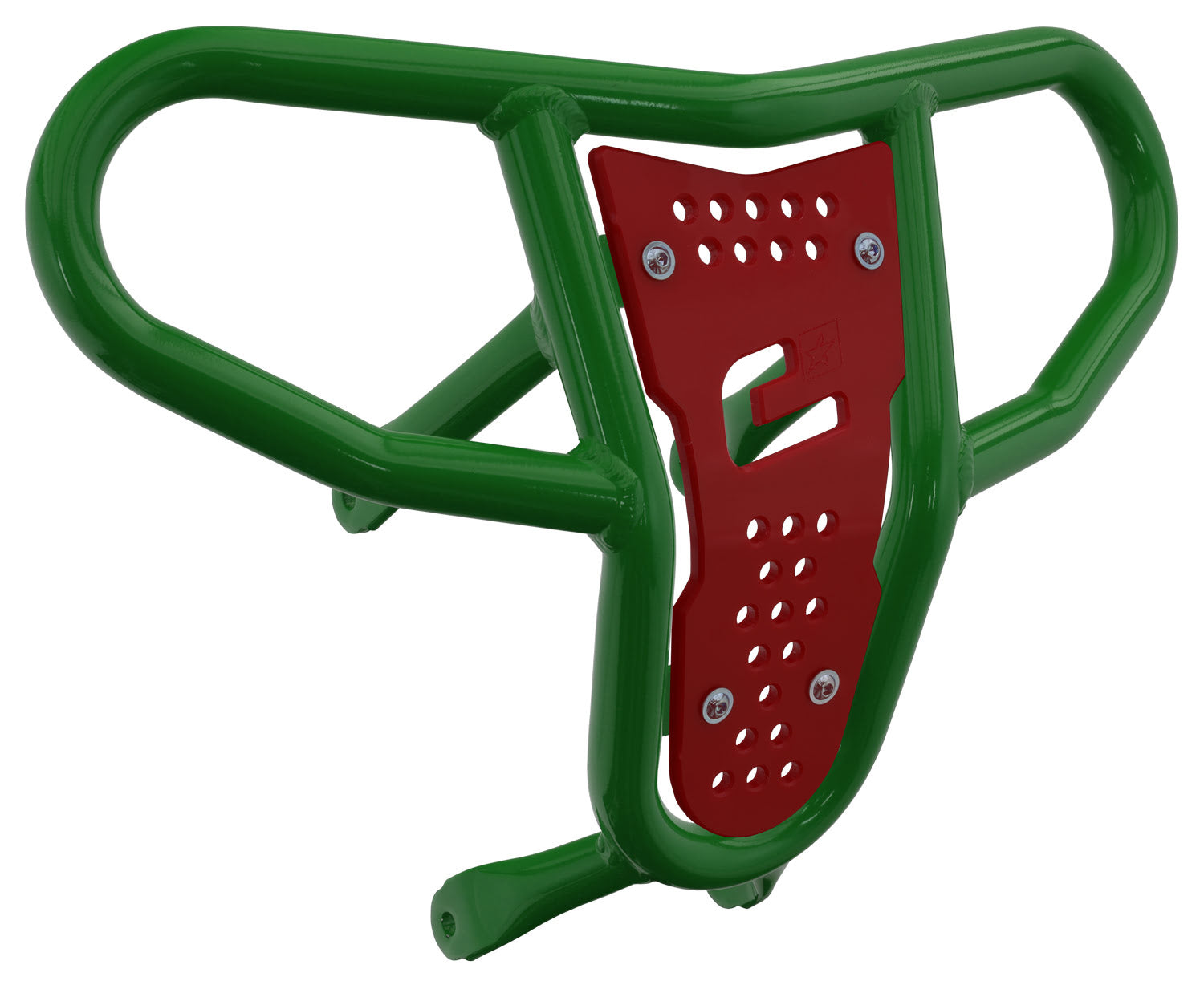 Crosspro - Front Bumper CR04 For Suzuki LT-R 450-Green Tube / Red Plate
