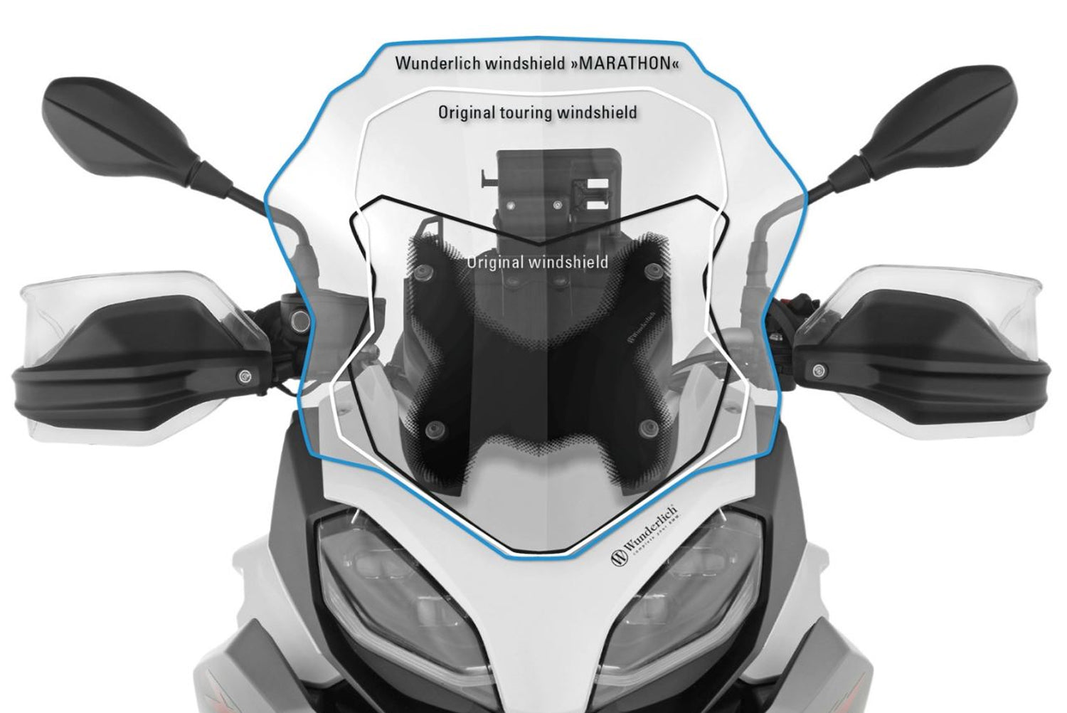 Wunderlich MARATHON windshield F 900 XR - complete your BMW ✔ Premium components ✔ Integrated design ➜ Order now