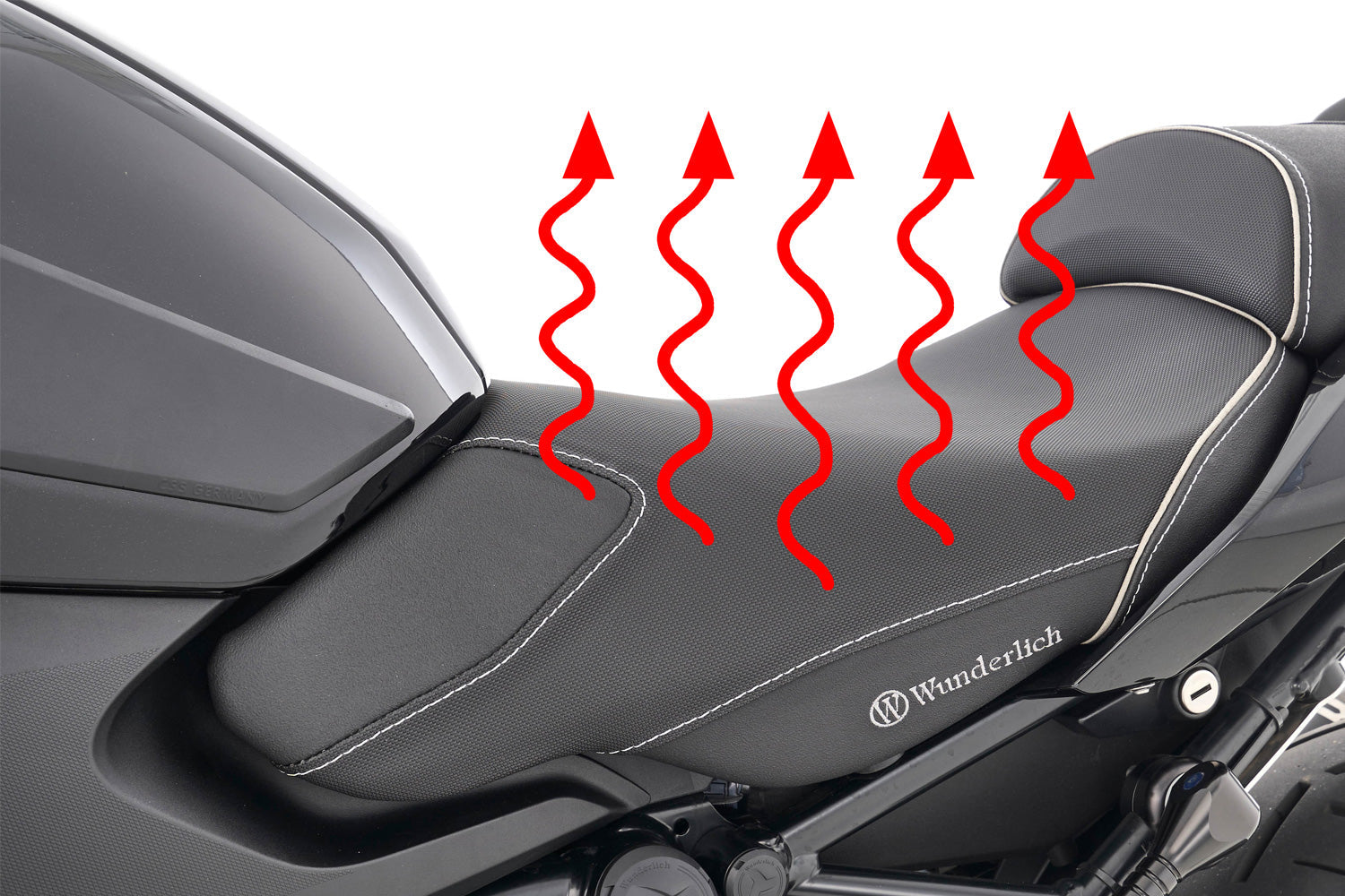 Wunderlich AKTIVKOMFORT rider seat - with seat heating Smart Plug & Play-30901-012
