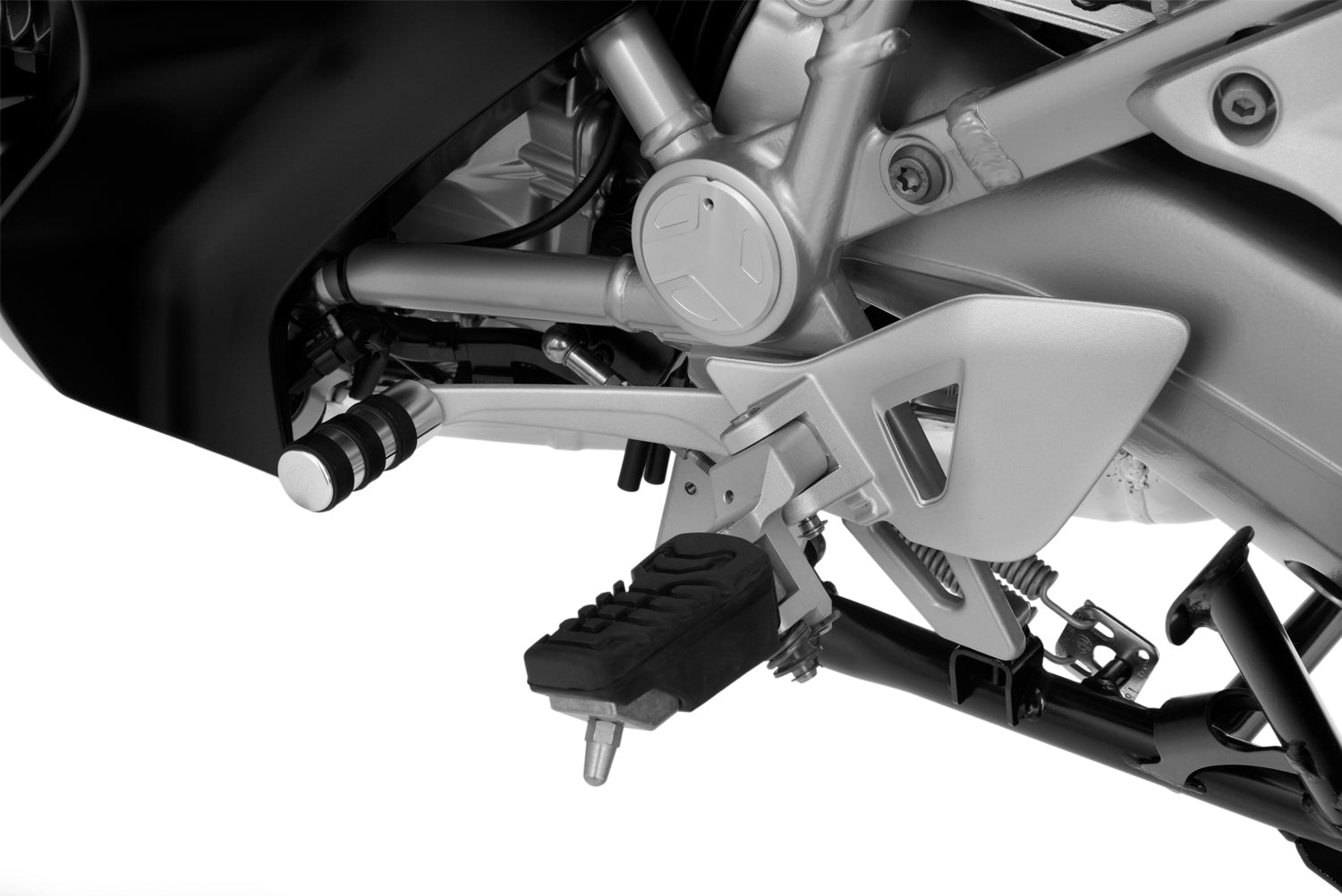 Footrest lowering kit designed from ergonomic viewpoints for a relaxed and comfortable seating position.