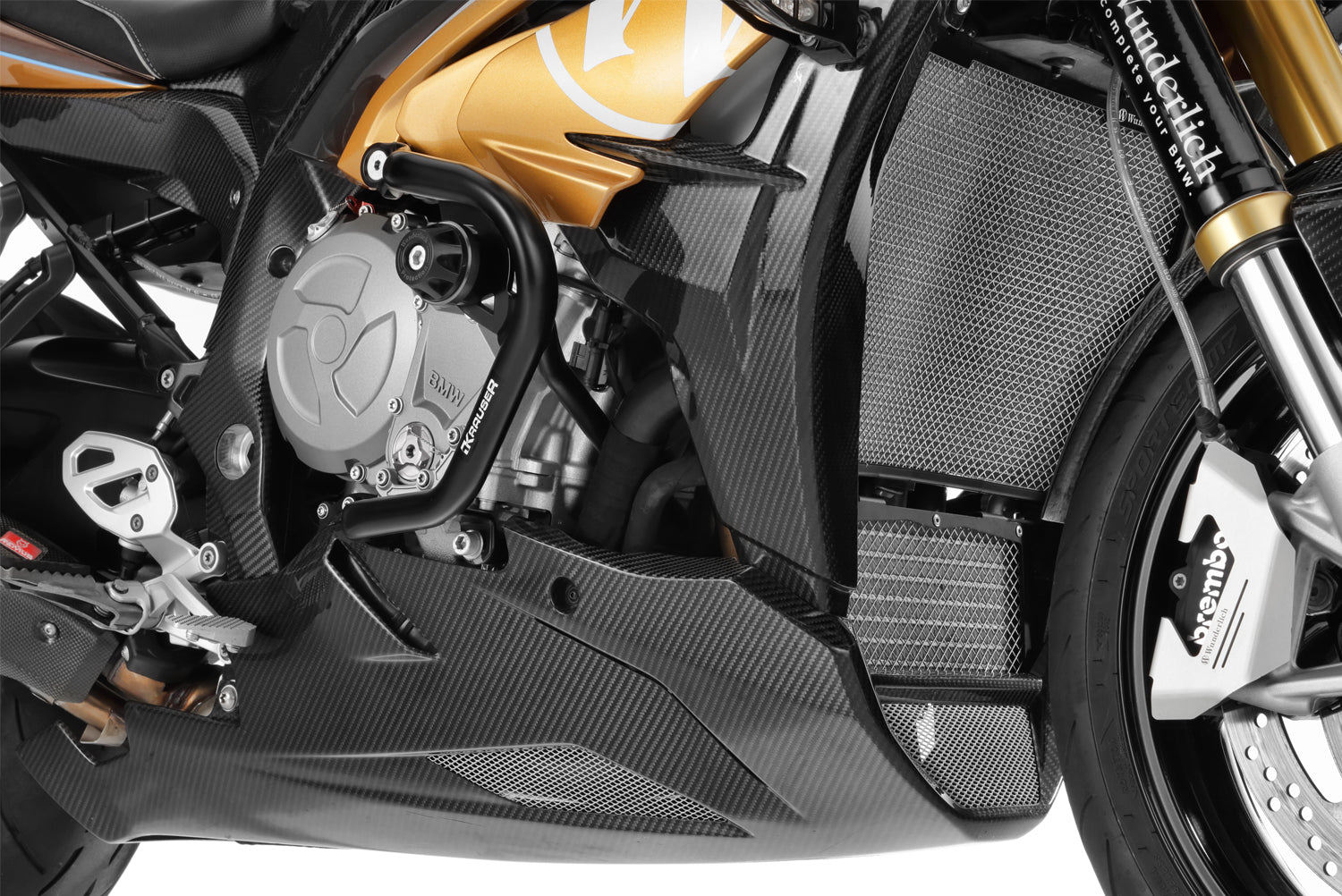 The radiator protection grille for the S 1000 provides effective protection and ensures optimal long-term cooling air flow.