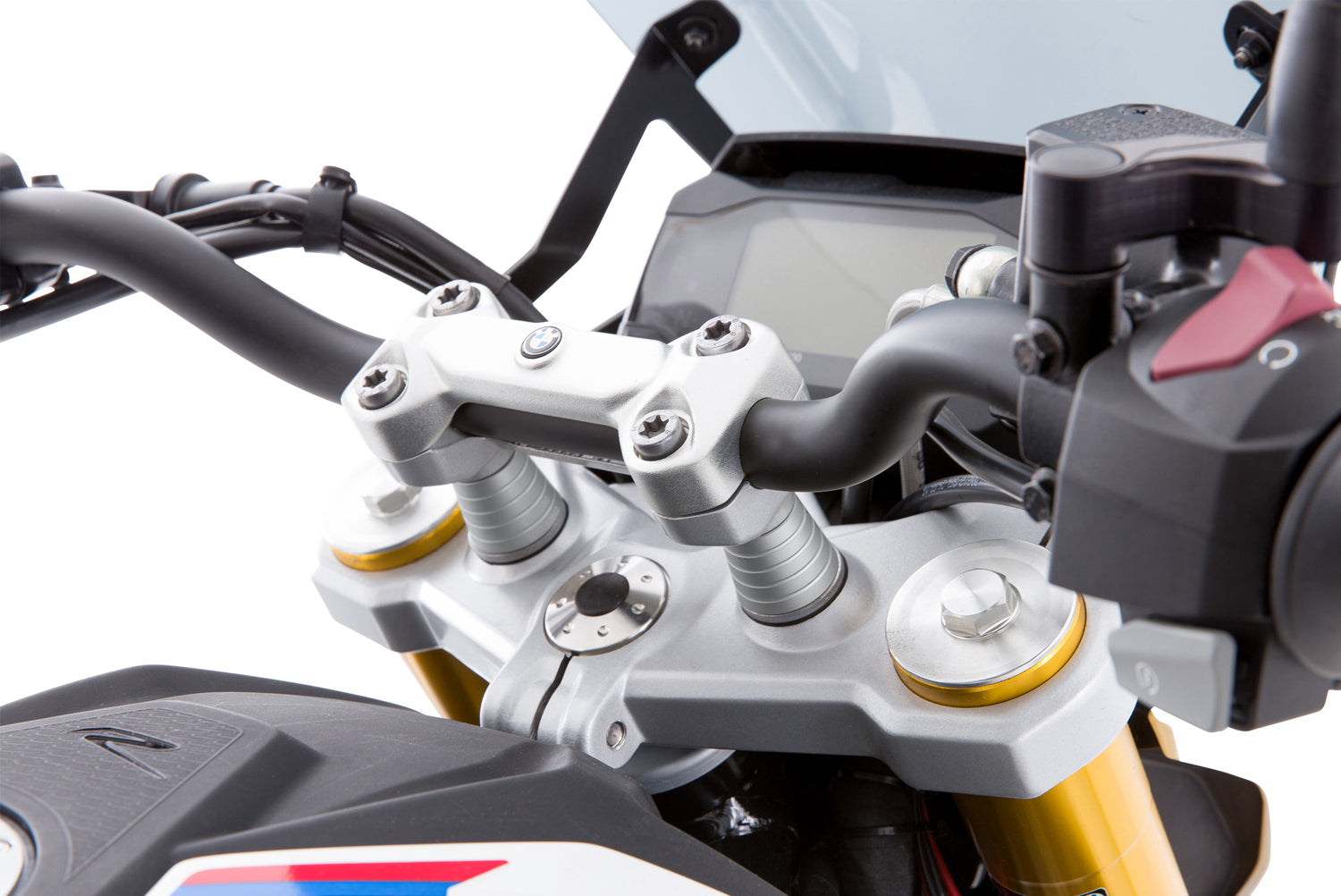 Ergonomic, upright seat position on the G 310 R