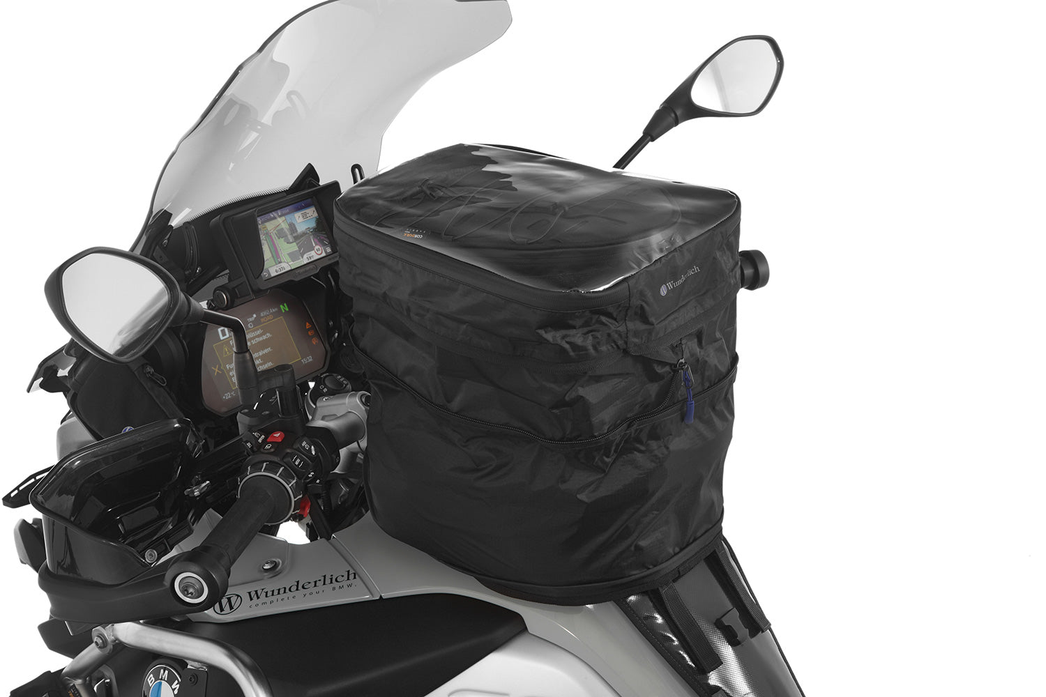 The universal Wunderlich Vario rain cover reliably protects your tank bag and sensitive items inside, even in heavy rain.
