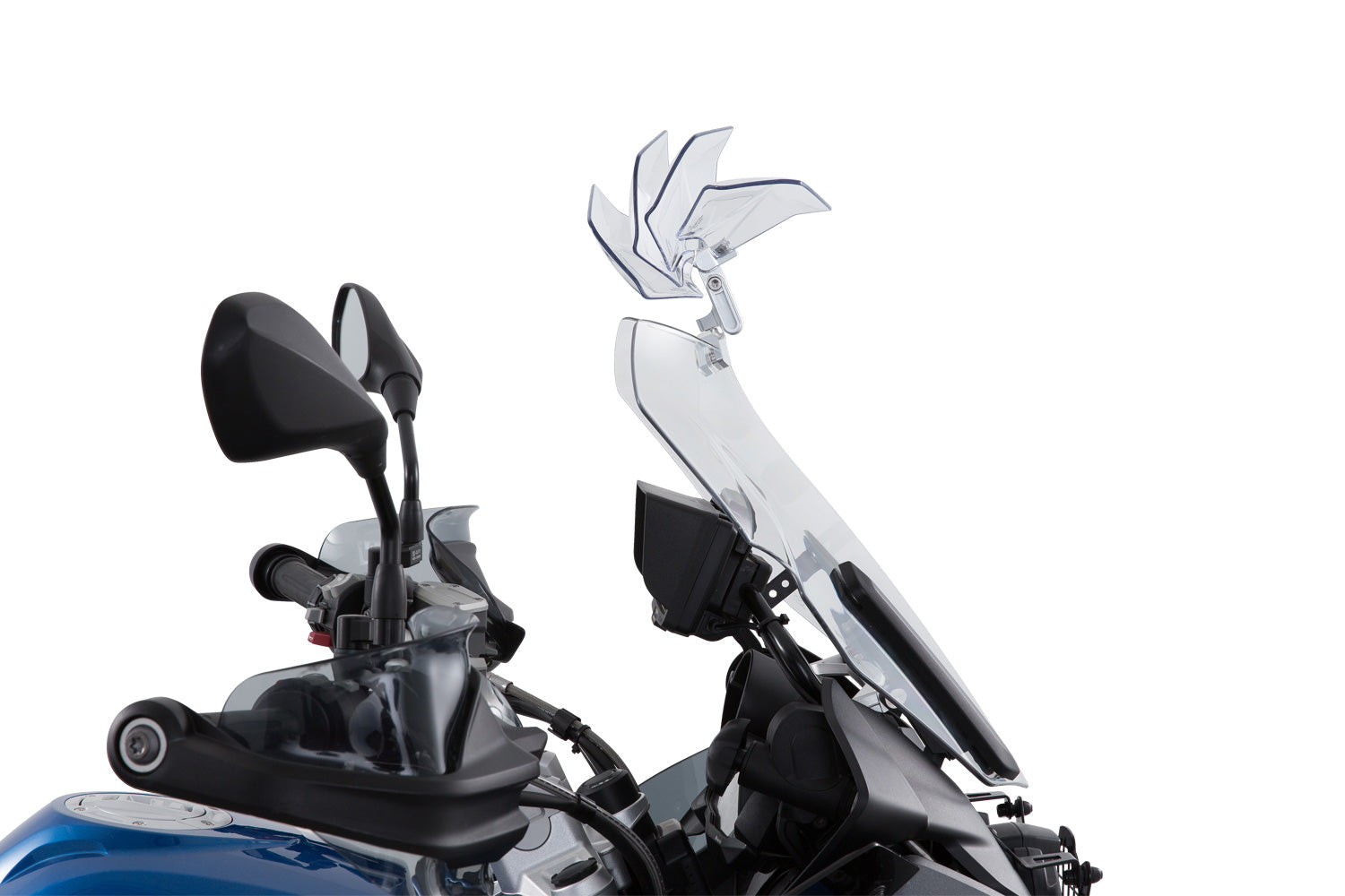 Wunderlich windshield extension Vario-ERGO 3D+ transparent, perfect wind protection thanks to the clever add-on spoiler