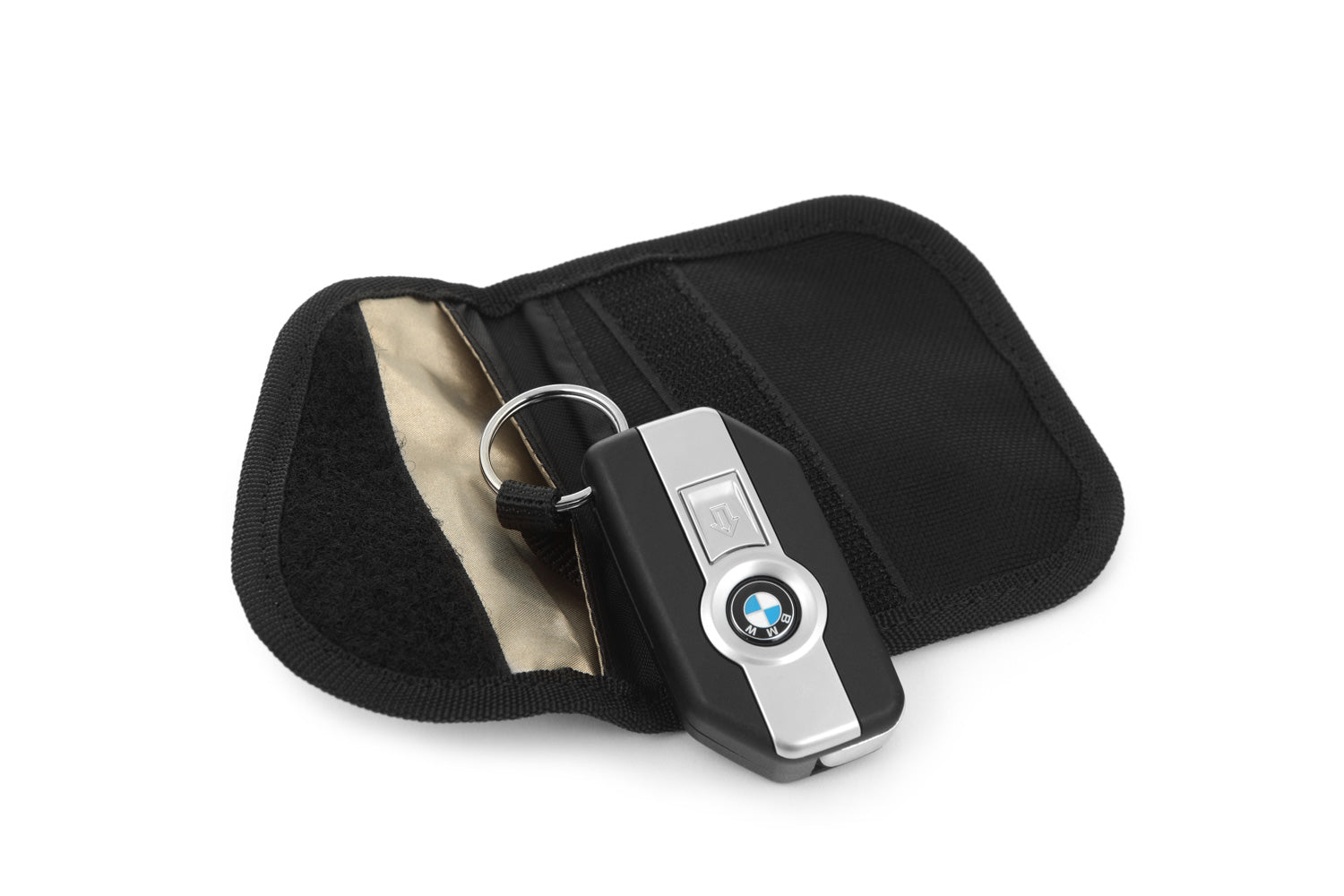 We've shielded our key pouch with RFID blocker so effectively that radio waves can't get in or out.