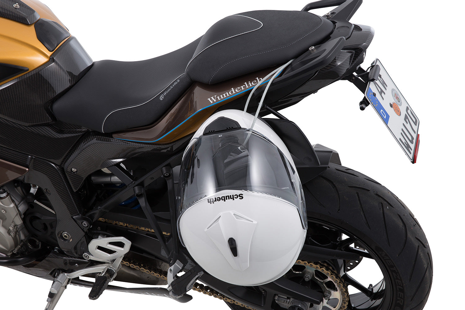 Wunderlich helmet anti-theft system HELM-LOCK S 1000 XR - complete your BMW ✔ Premium components ✔ Integrated design ➜ Order now