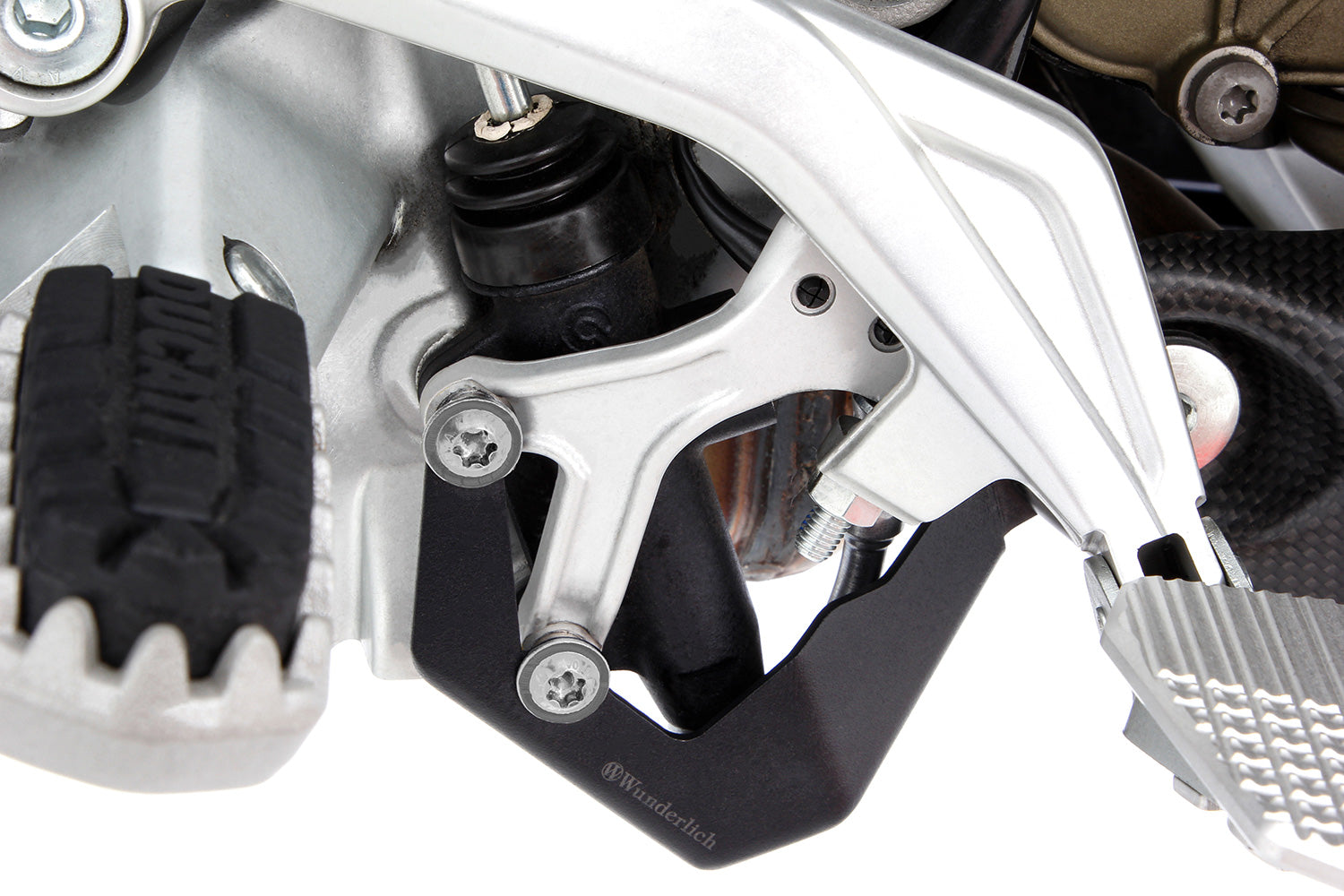 Rugged all-around protection for the expensive and exposed rear brake pump