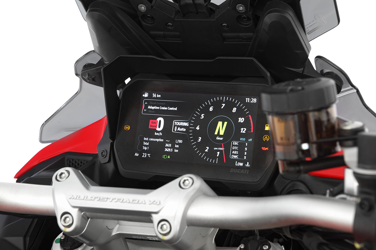With this high-quality glare shield for the combi instrument, the display stays easily readable even when the sun is low
